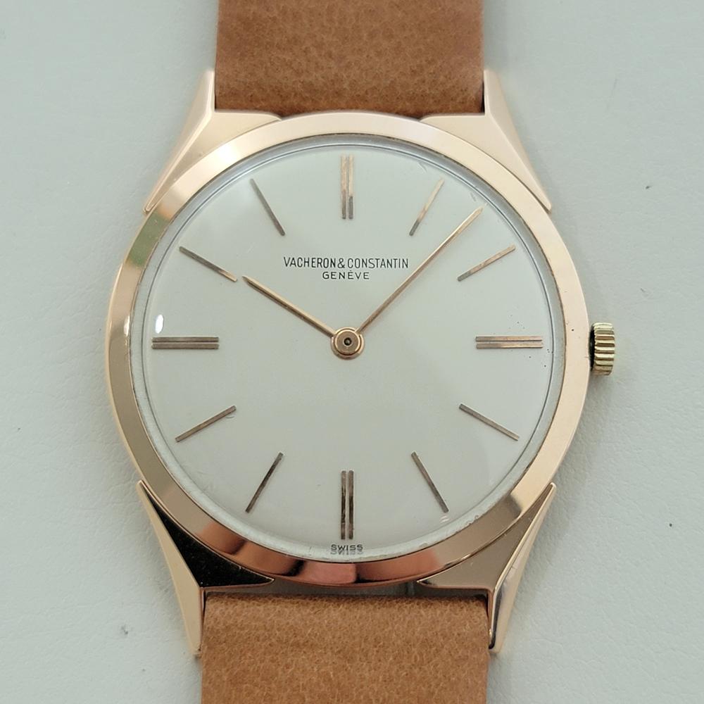 Lusso senza tempo, Vacheron & Constantin Ultra Thin Jubilee 6099 da uomo in oro rosa massiccio 18k a carica manuale, anni '50 circa, in eccellenti condizioni di funzionamento. Verificato autentico da un maestro orologiaio. Splendido quadrante
