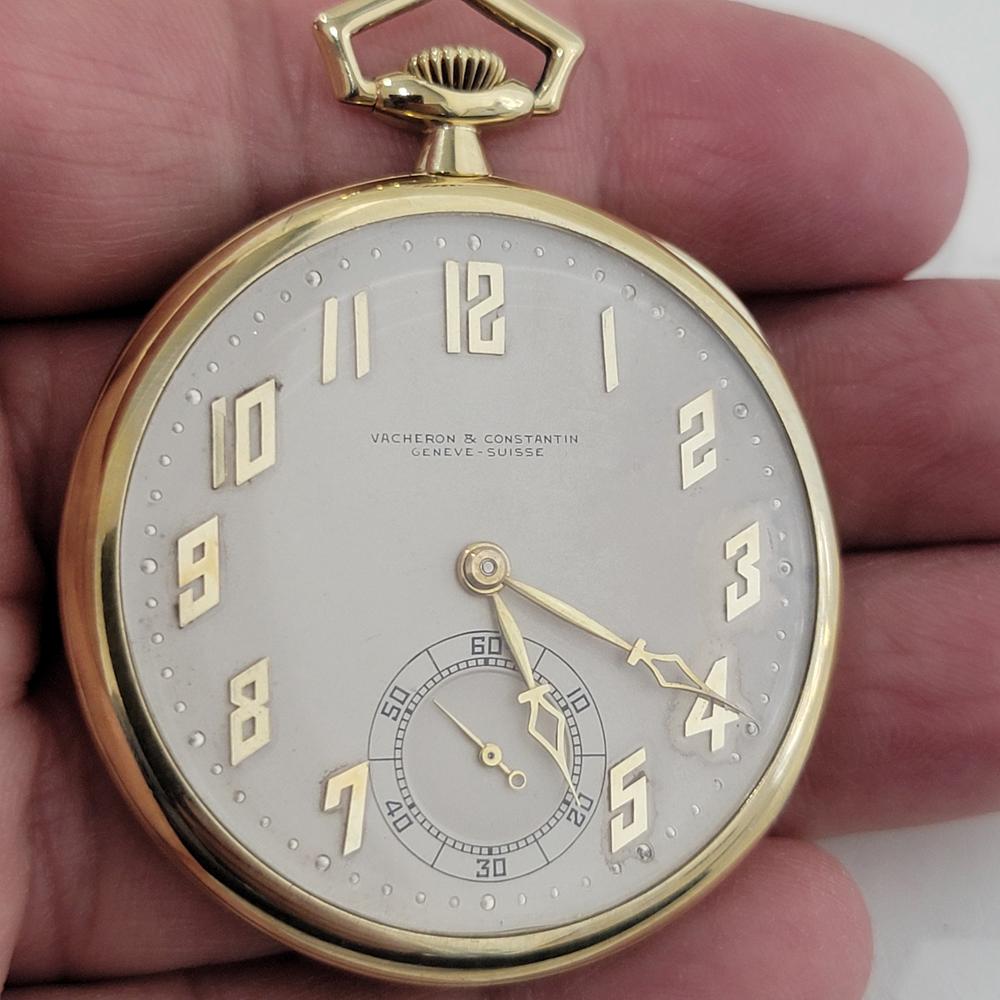 Vacheron & Constantin Orologio da tasca in oro massiccio 18k 45mm circa 1890 RA648 in vendita 6