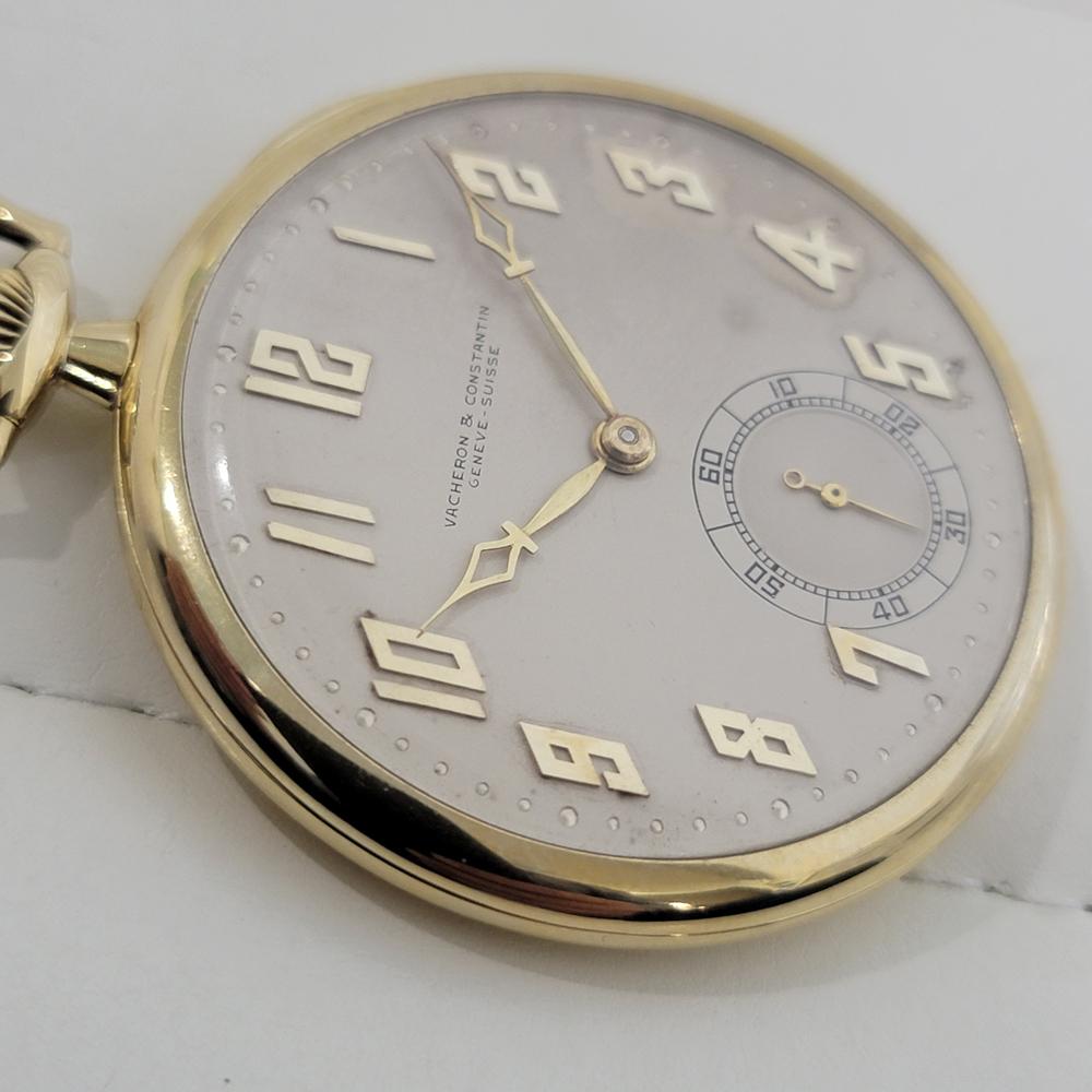 Vacheron & Constantin Orologio da tasca in oro massiccio 18k 45mm circa 1890 RA648 In condizioni ottime in vendita a Beverly Hills, CA