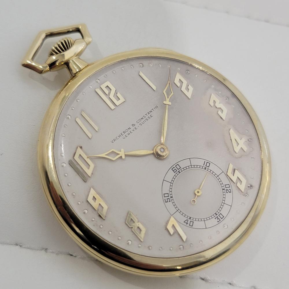 da uomo o donna Vacheron & Constantin Orologio da tasca in oro massiccio 18k 45mm circa 1890 RA648 in vendita