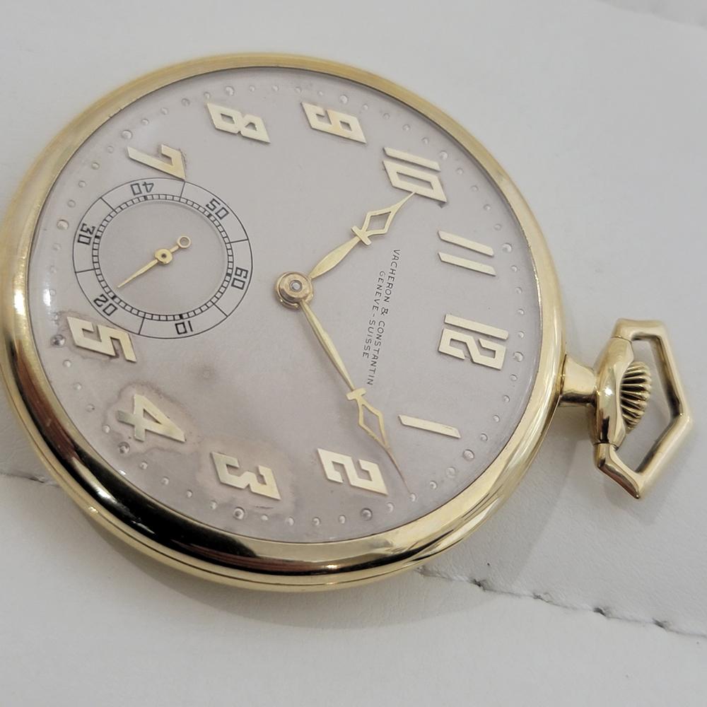 Vacheron & Constantin Orologio da tasca in oro massiccio 18k 45mm circa 1890 RA648 in vendita 2