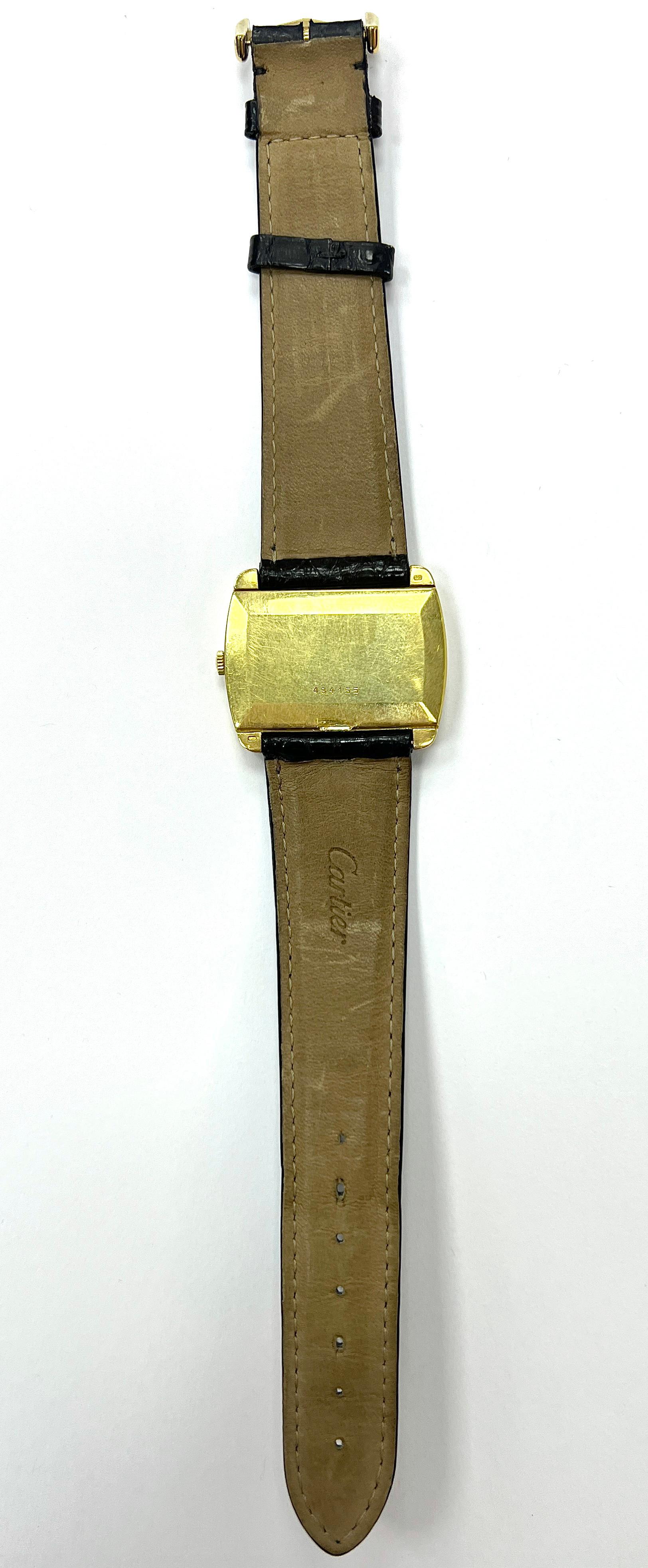 Vacheron Constantin Montre à bracelet en or jaune 18 carats et cuir Unisexe en vente
