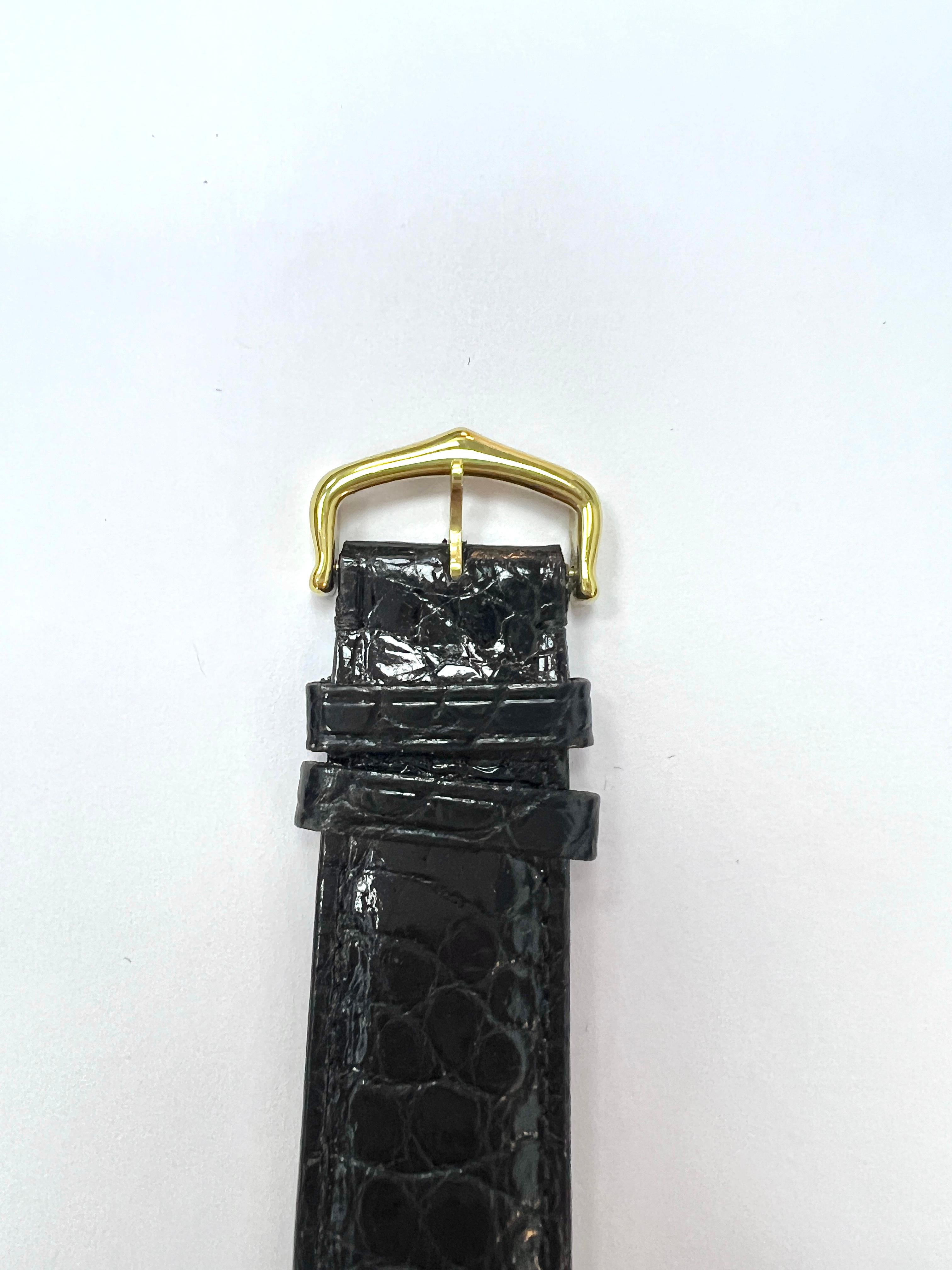 Vacheron Constantin Montre à bracelet en or jaune 18 carats et cuir en vente 2