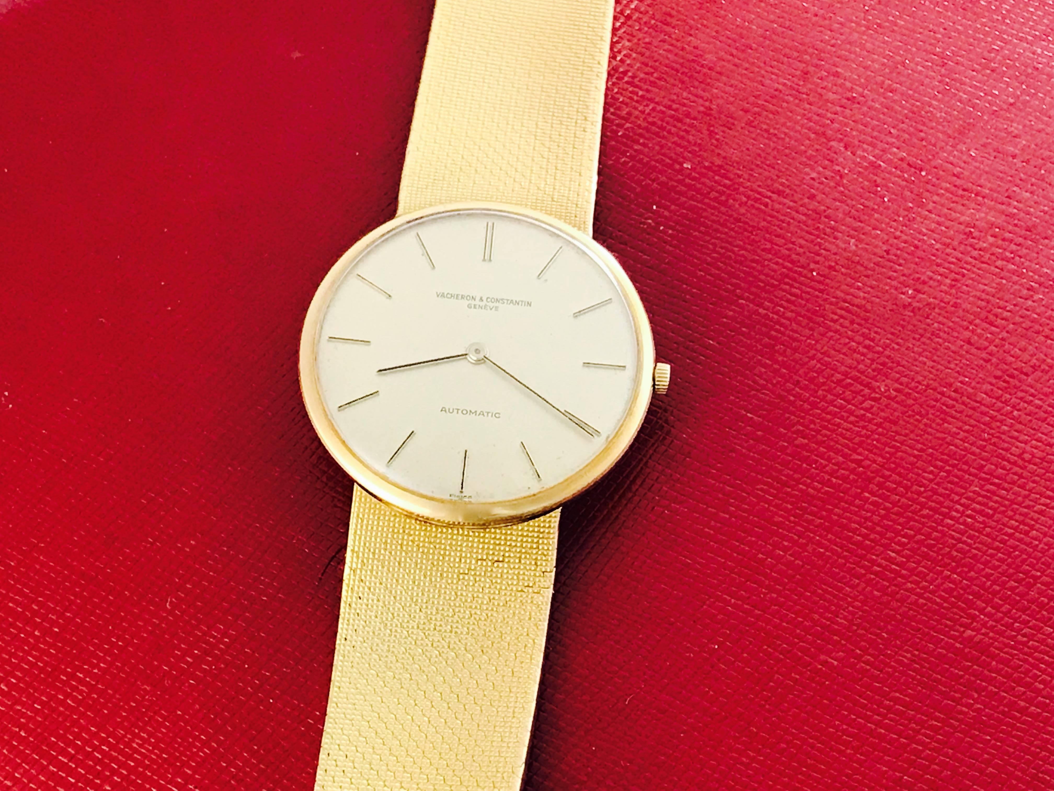 Contemporary Vacheron Constantin 18k Yellow Gold Automatic Wrist Watch Ref 7416