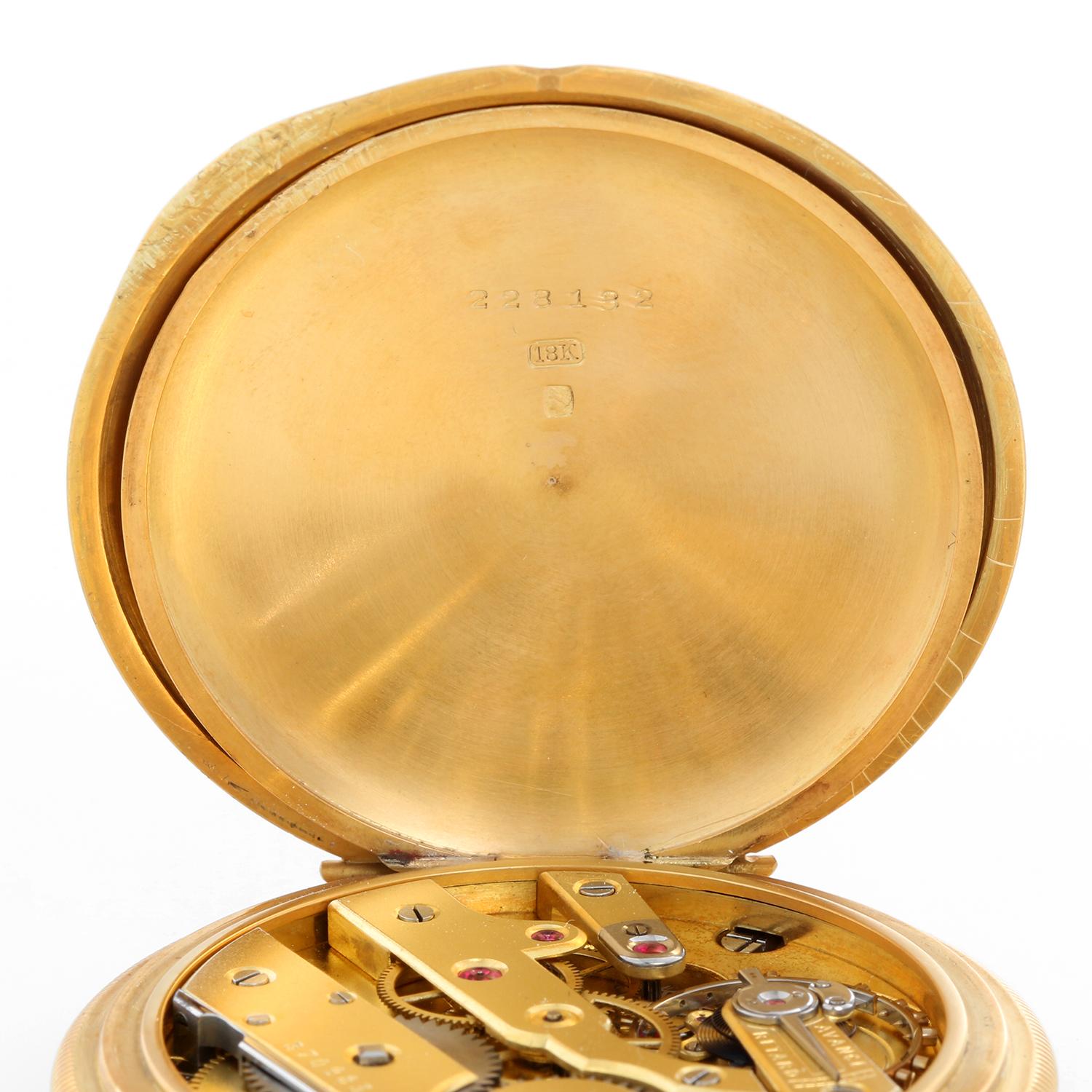 Vacheron Constantin 18 Karat Gelbgold Emaille-Taschenuhr im Angebot 1