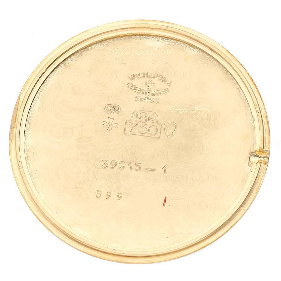 Vacheron Constantin 18K Yellow Gold Mechanical Vintage Mens Watch 39015 Card In Excellent Condition In Atlanta, GA