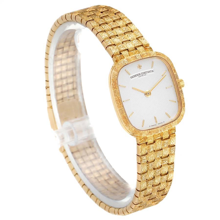 Vacheron Constantin 18K Yellow Gold Silver Dial Cocktail Ladies Watch In Good Condition In Atlanta, GA