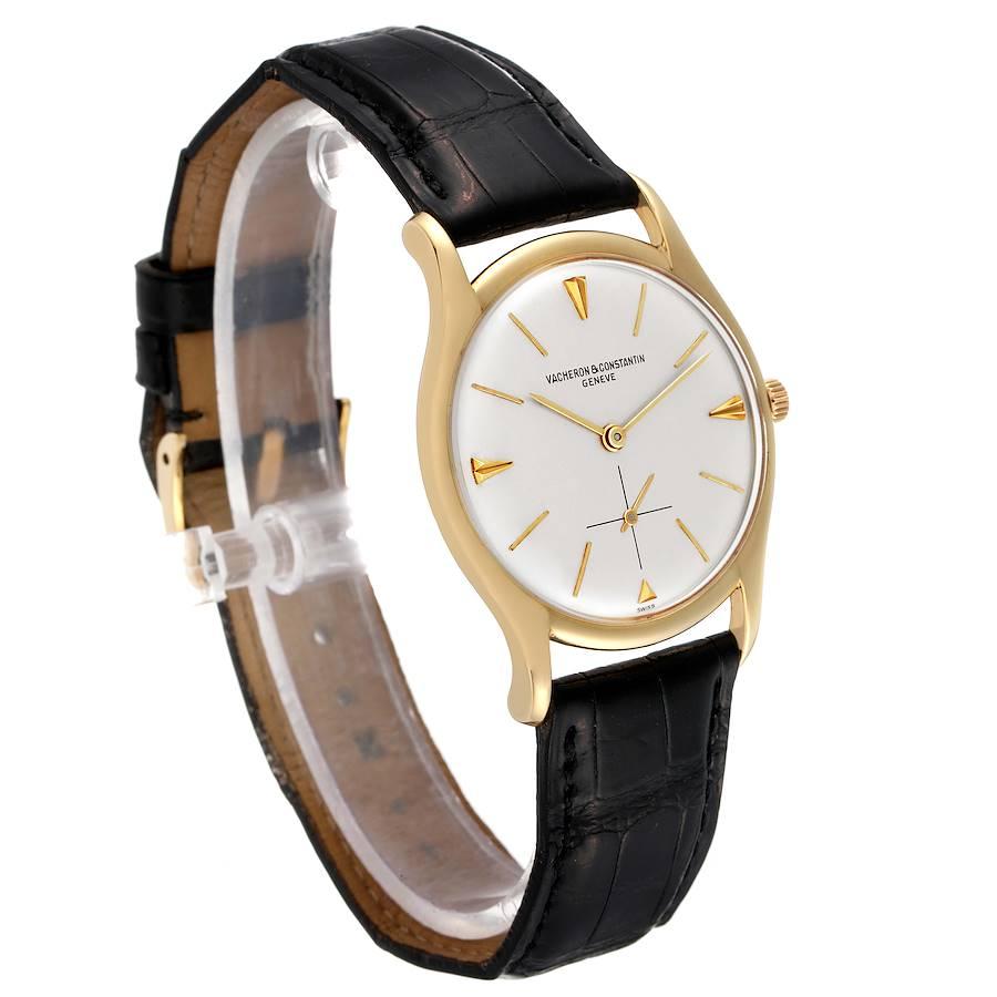 Vacheron Constantin: 18 Karat Gelbgold Silber Zifferblatt Vintage Herrenuhr 6185 im Zustand „Gut“ im Angebot in Atlanta, GA