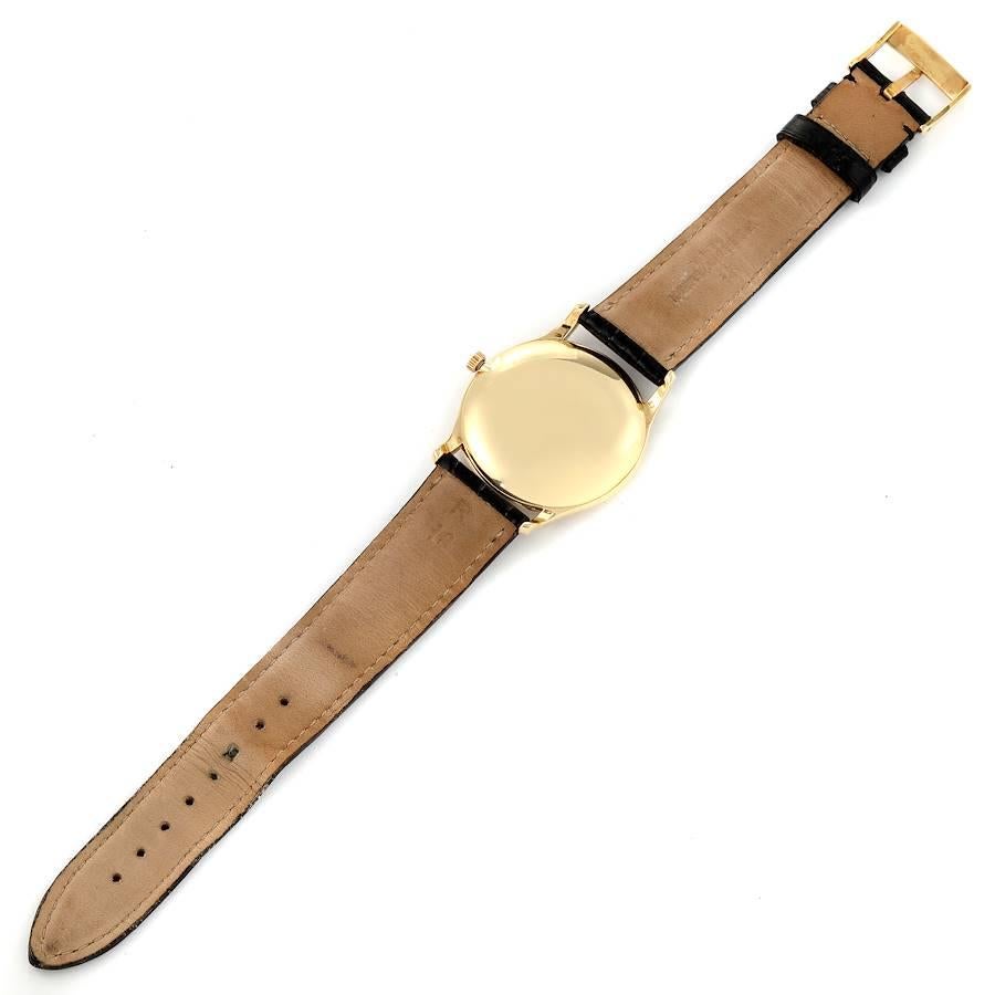 Vacheron Constantin: 18 Karat Gelbgold Silber Zifferblatt Vintage Herrenuhr 6185 im Angebot 4