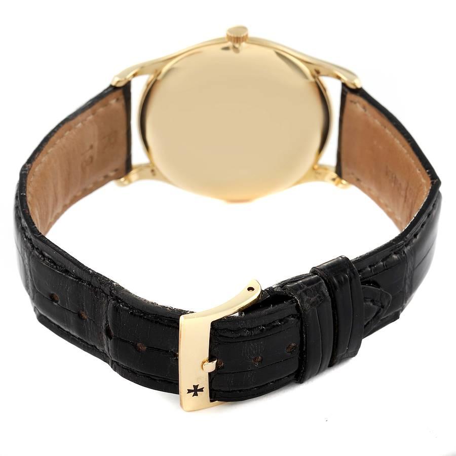 Vacheron Constantin: 18 Karat Gelbgold Silber Zifferblatt Vintage Herrenuhr 6185 im Angebot 5