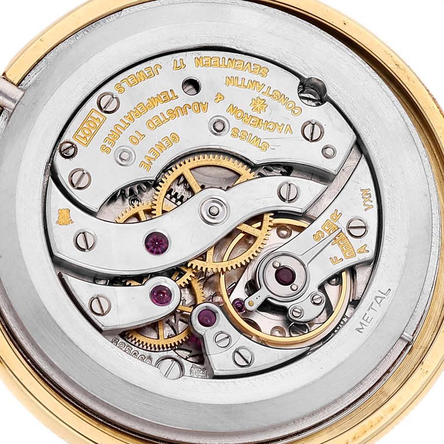 Vacheron Constantin: 18 Karat Gelbgold Silber Zifferblatt Vintage Herrenuhr 6185 im Angebot 6