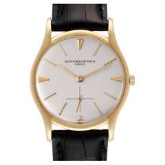 Vacheron Constantin: 18 Karat Gelbgold Silber Zifferblatt Vintage Herrenuhr 6185