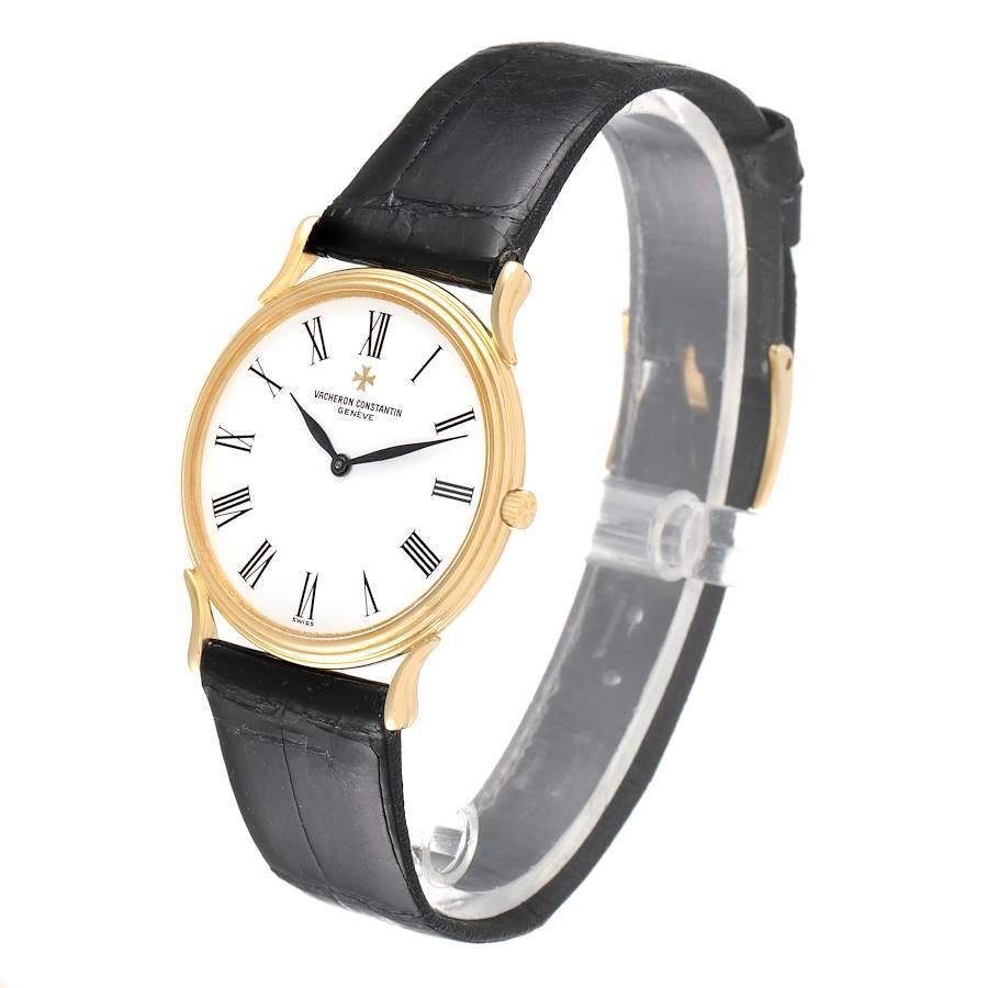 Vacheron Constantin 18K Gelbgold Ultra Thin White Dial Herrenuhr 33216 im Angebot 1