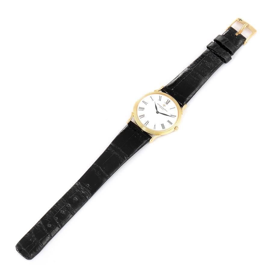 Vacheron Constantin 18K Gelbgold Ultra Thin White Dial Herrenuhr 33216 im Angebot 6