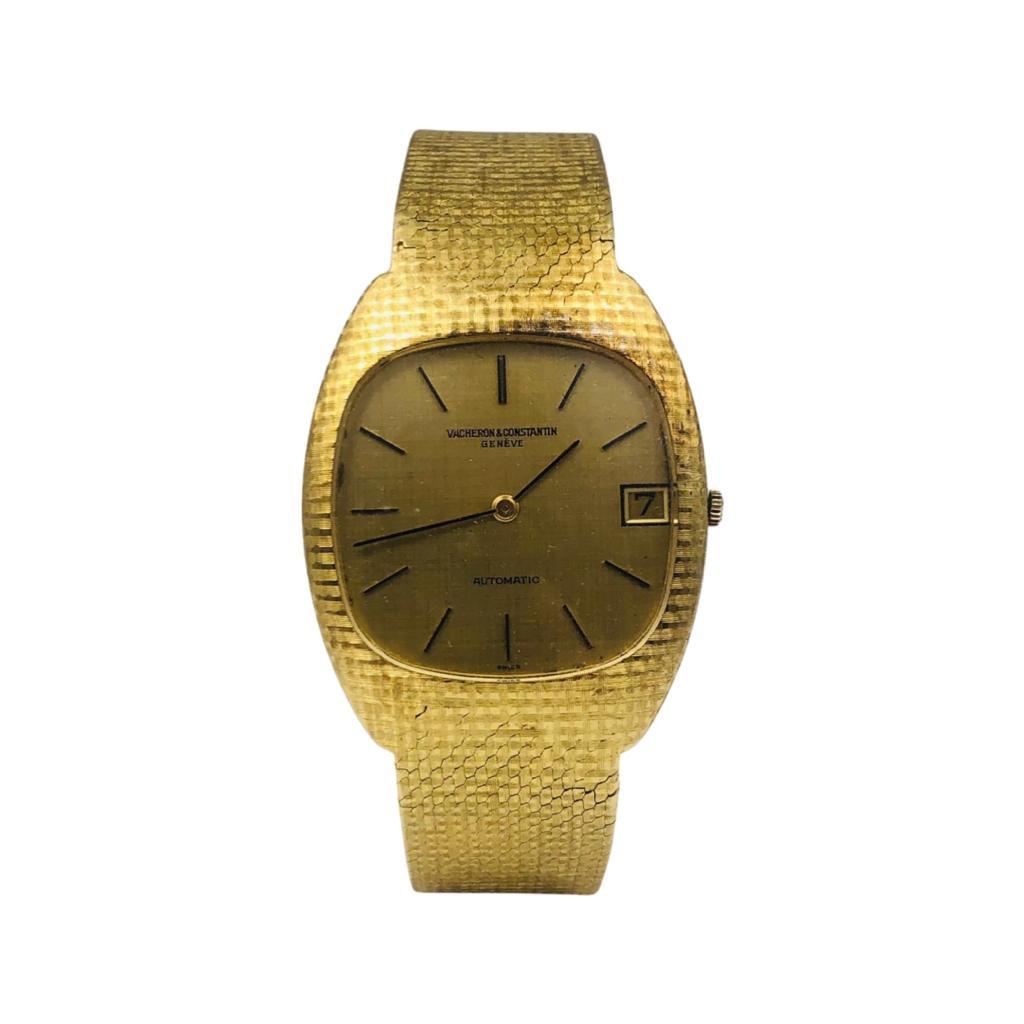 Women's or Men's Vacheron Constantin 18k Yellow Gold Vintage Watch with Date