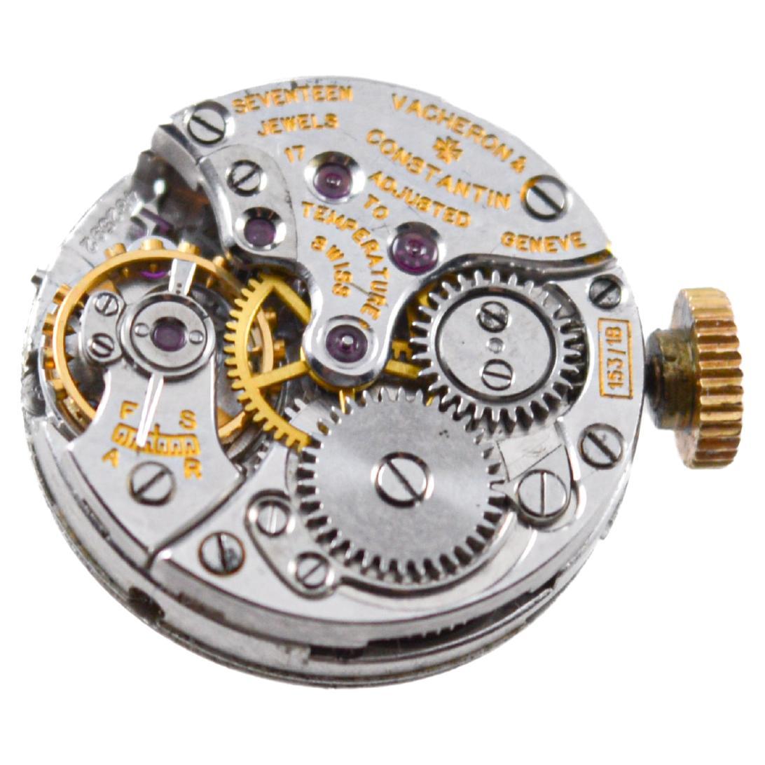 Vacheron  Constantin 18Kt Solid Gold with a  Ruby & Diamond Bezel 1940's For Sale 9