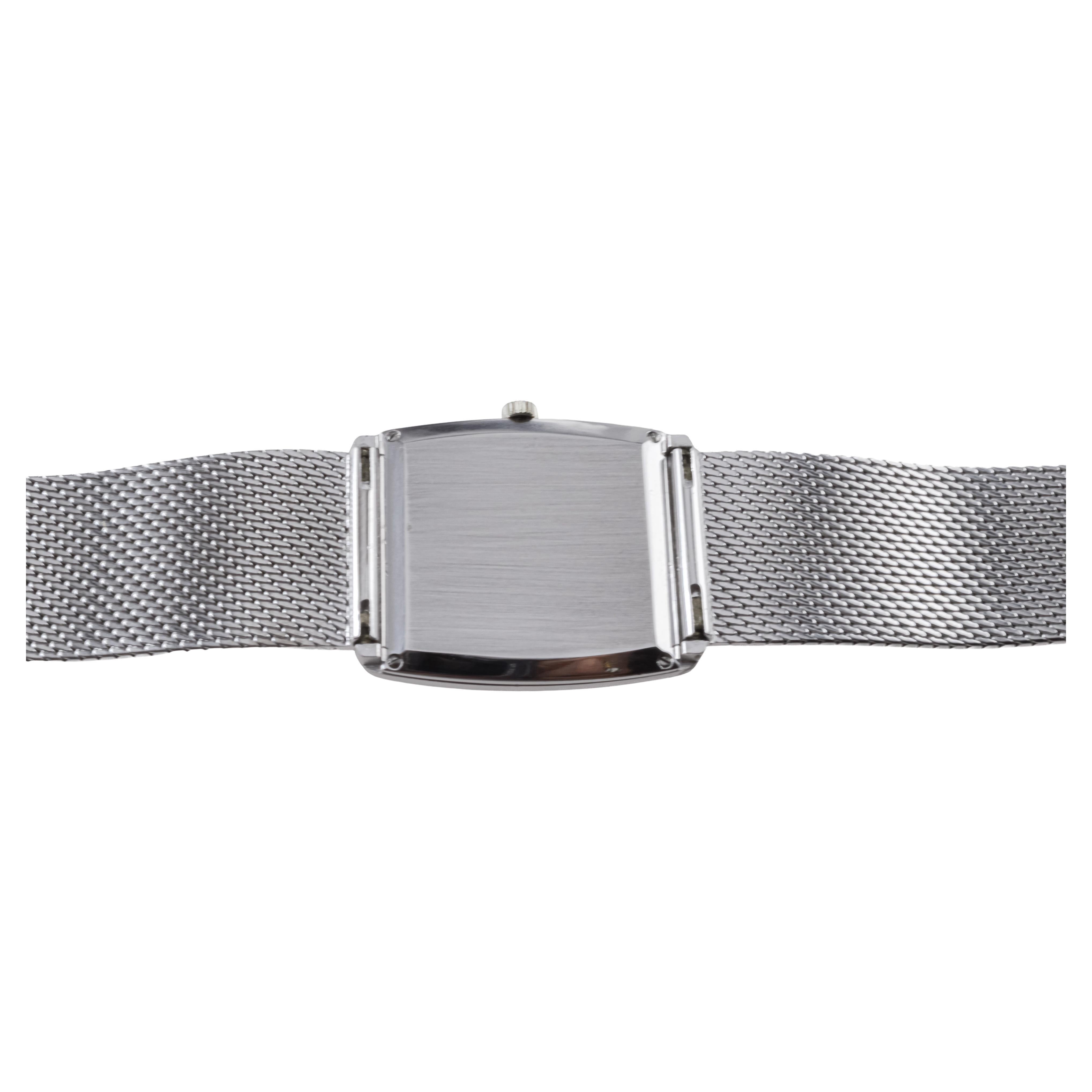 Vacheron Constantin 18Kt Solid White Gold Dress Watch circa 1980's For Sale 3