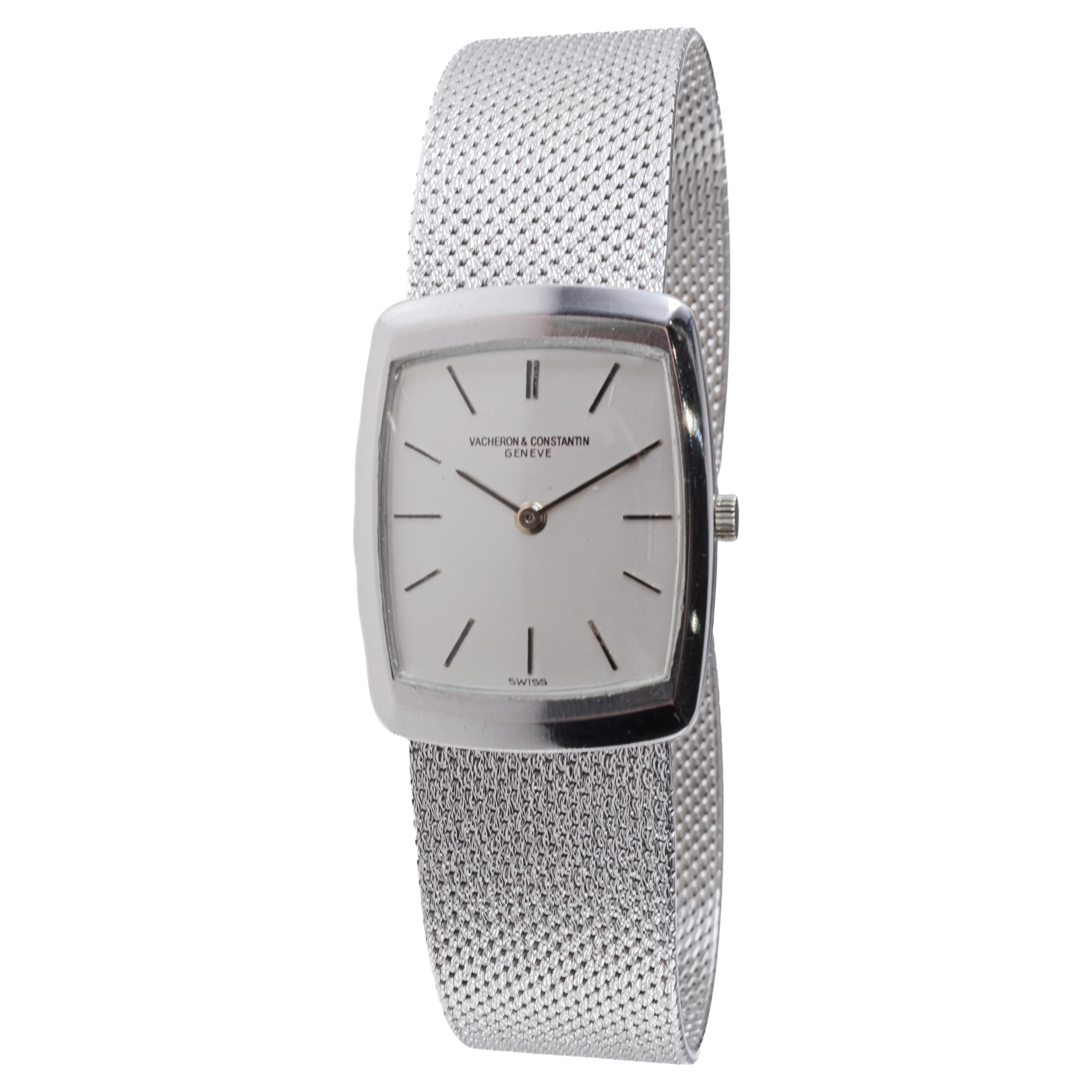 Vacheron Constantin 18Kt Solid White Gold Dress Watch circa 1980's