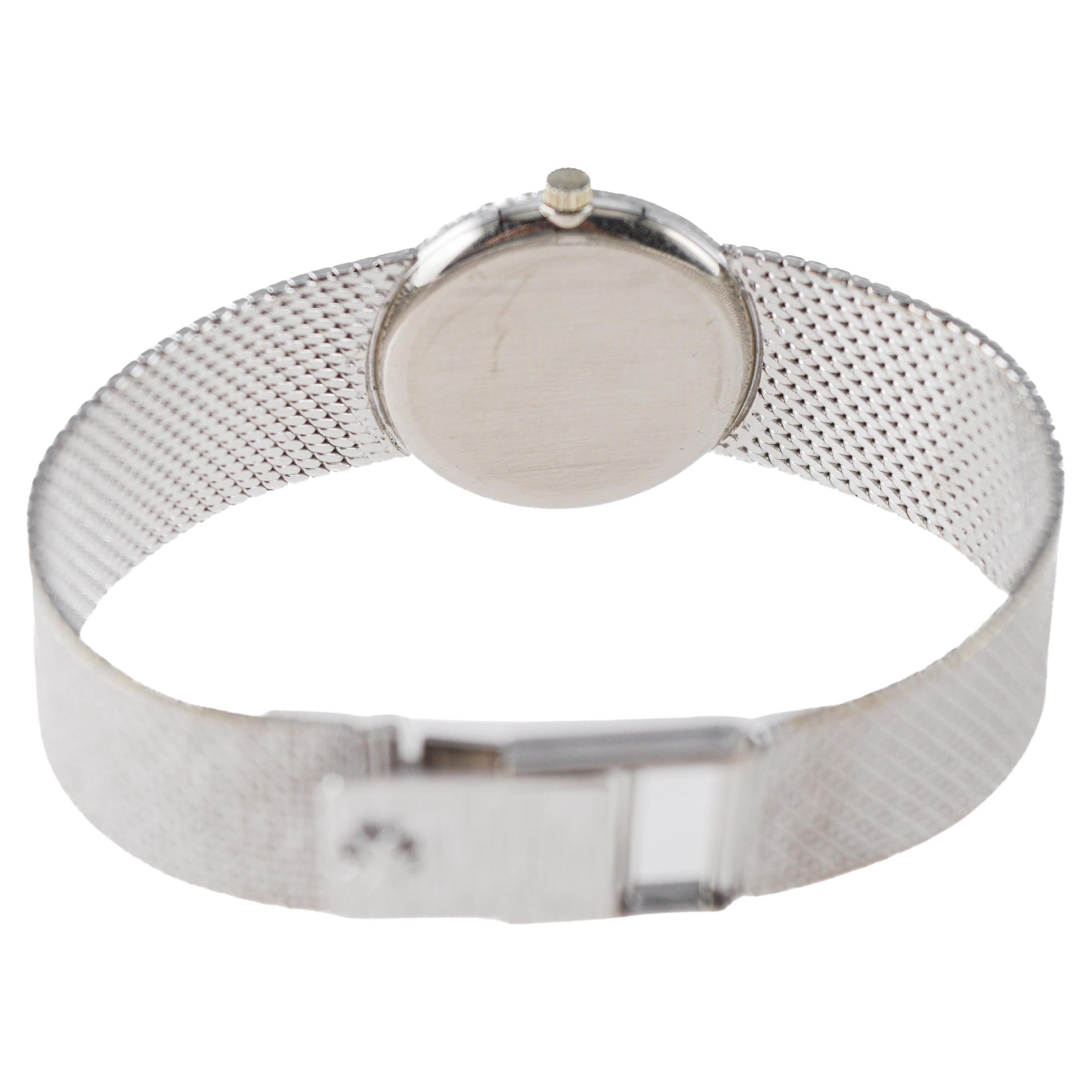 Vacheron  Constantin 18Kt Solid White Gold with a Diamond Bezel For Sale 8