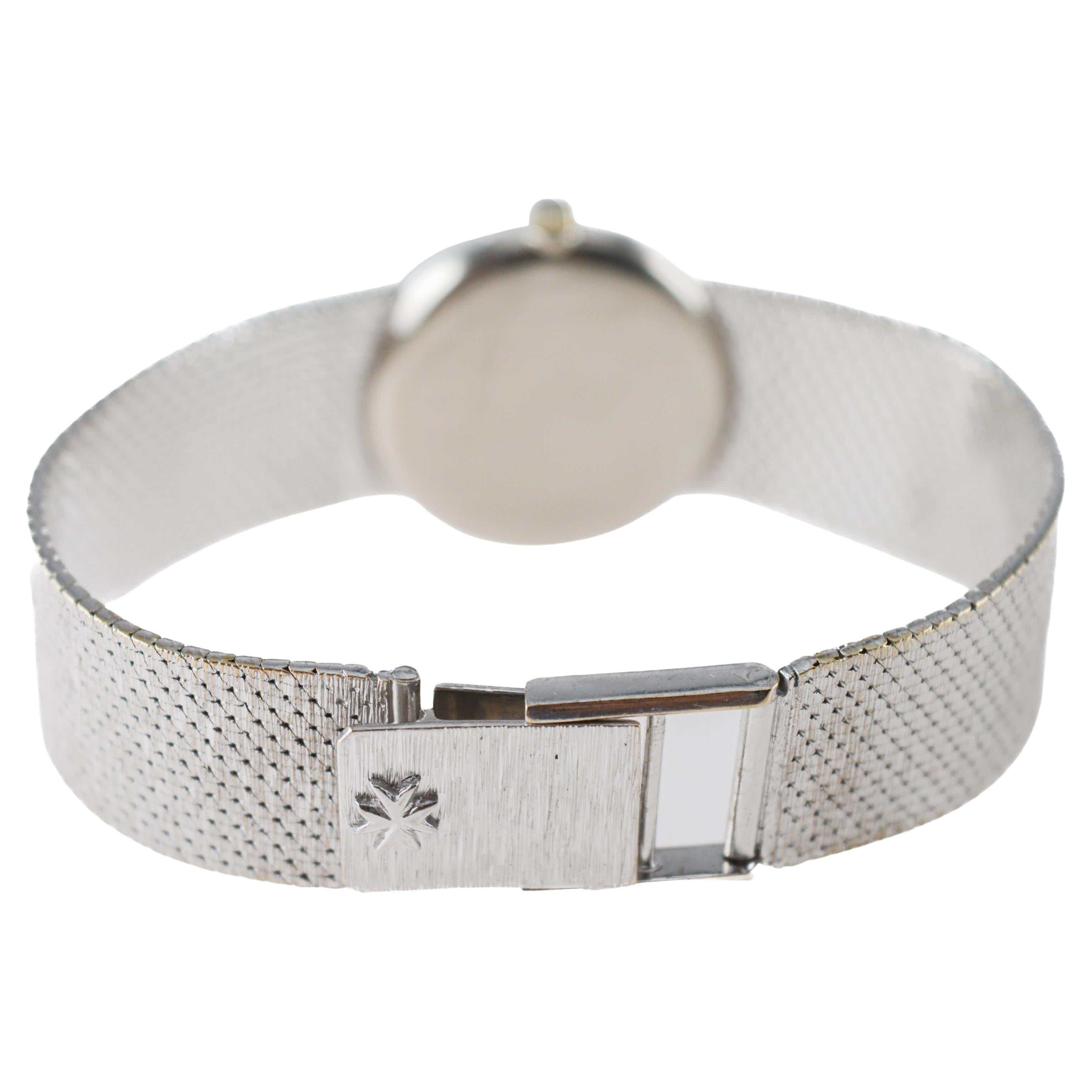 Vacheron  Constantin 18Kt Solid White Gold with a Diamond Bezel For Sale 9