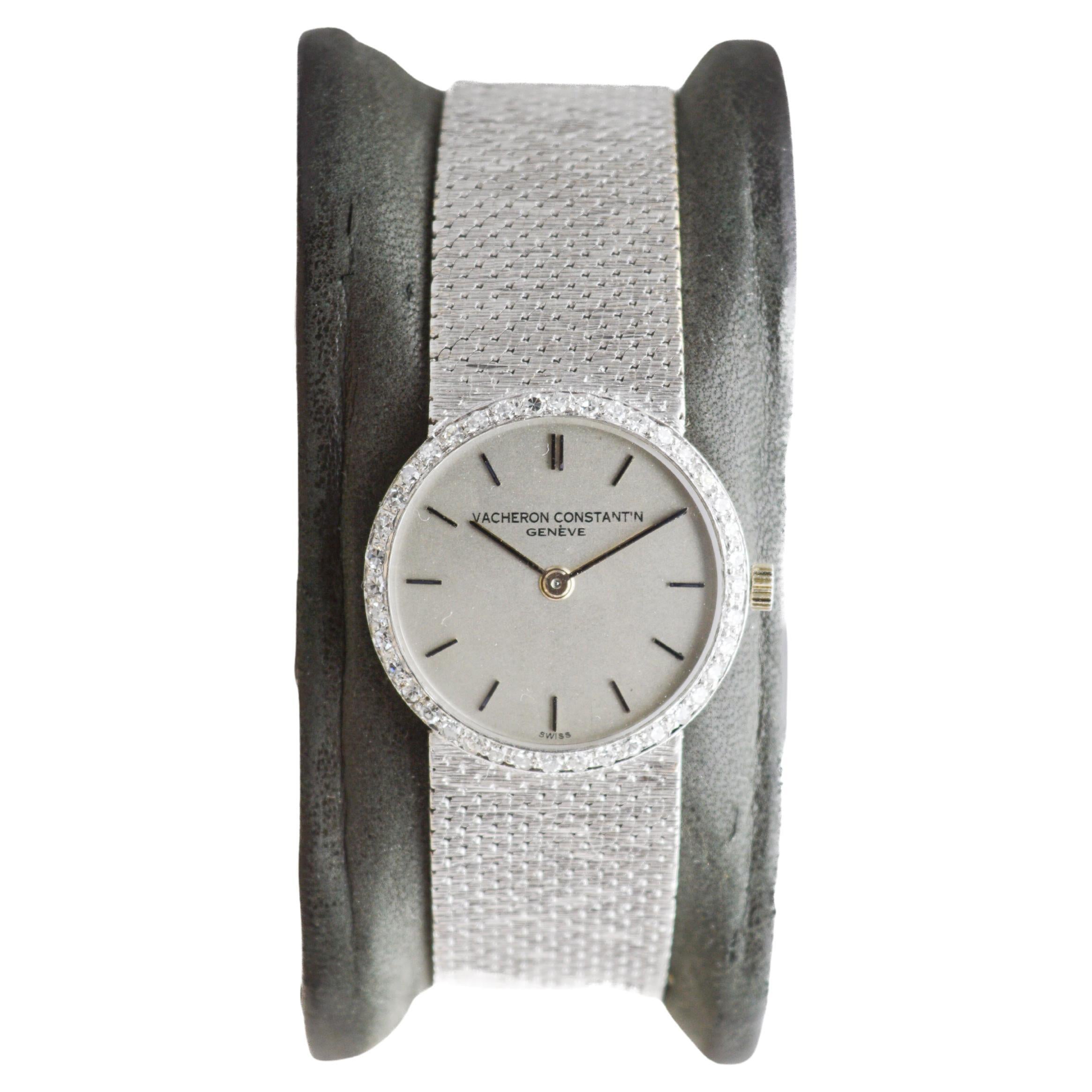 Vacheron  Constantin 18Kt Solid White Gold with a Diamond Bezel