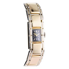Vacheron Constantin 18Kt Two Tone Gold Hand Made Art Deco Double Deployant 1920s
