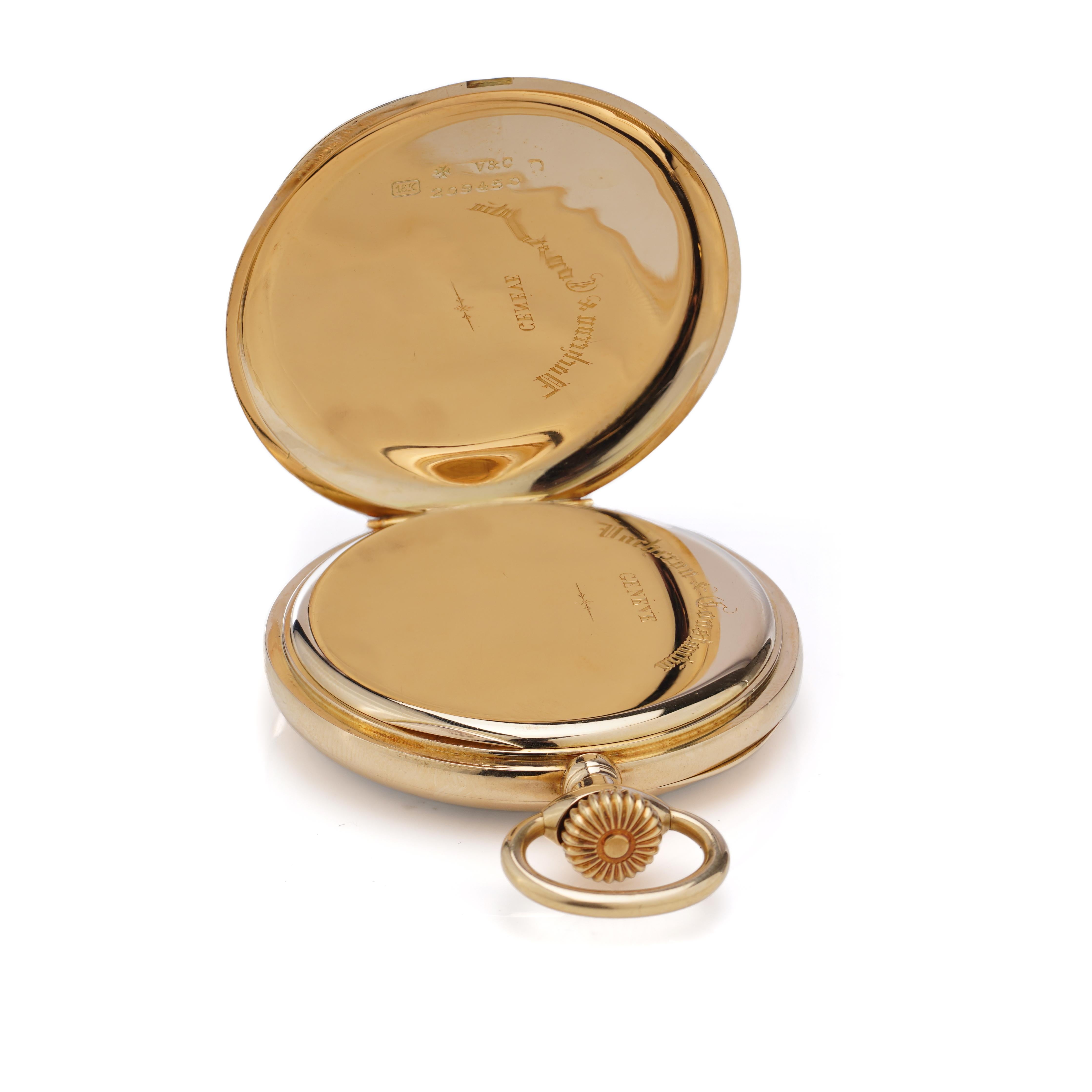 Vacheron & Constantin 18kt. Yellow Gold Pocket Watch In Good Condition In Braintree, GB
