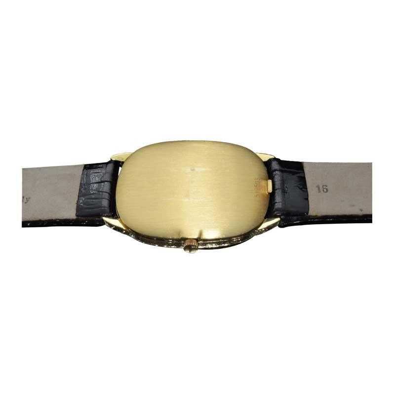 Vacheron Constantin 18 Karat Yellow Gold Tonneau Shape Ultra Thin Dress Watch 4