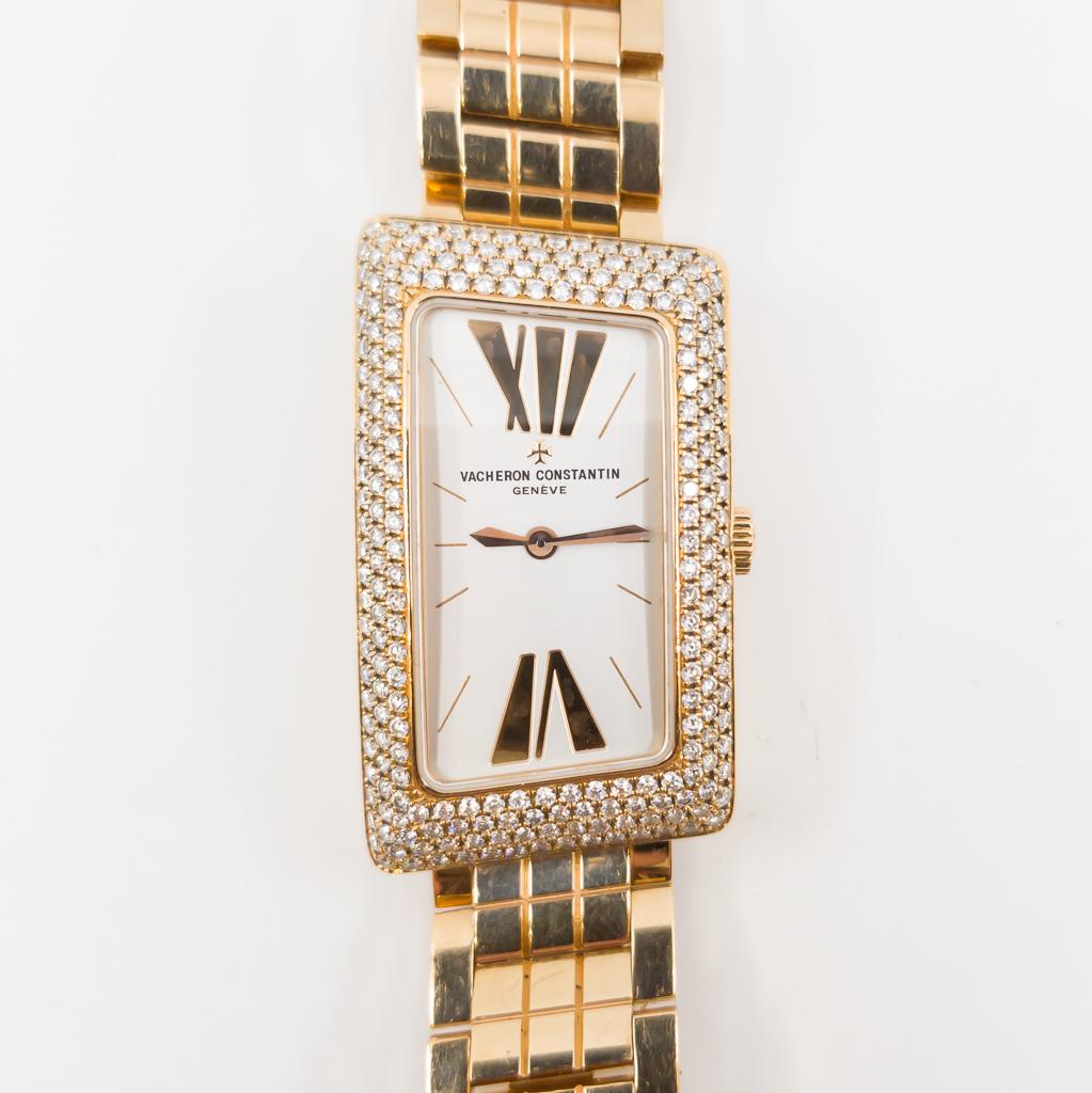Here we have a truly remarkable Vacheron Constantin 1972 Cambree 18ct Pink Gold & Diamond Bezel Ladies Watch 25515

 
This watch is truly a beautiful and exquisite example of one of the finest timepieces from the house of a Vacheron