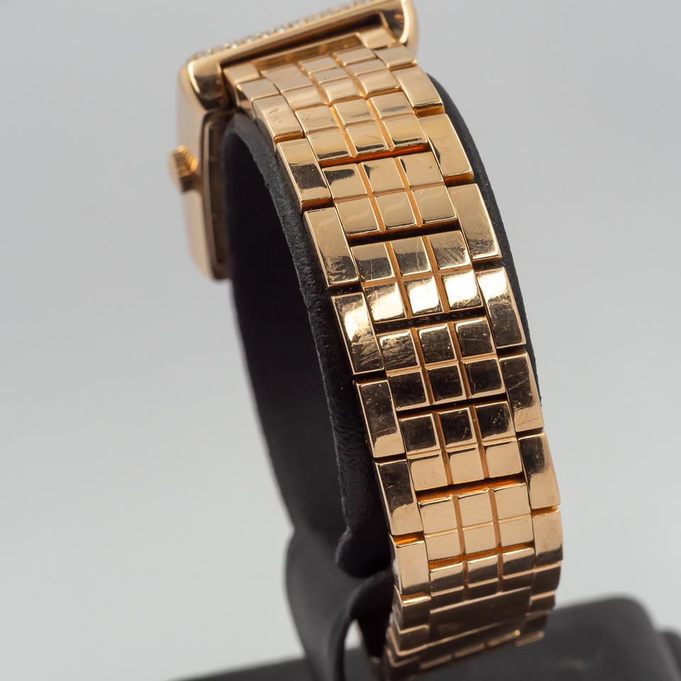 Vacheron Constantin 1972 Cambree 18ct Pink Gold & Diamond Ladies Watch 25515 In Excellent Condition For Sale In FORTITUDE VALLEY, QLD