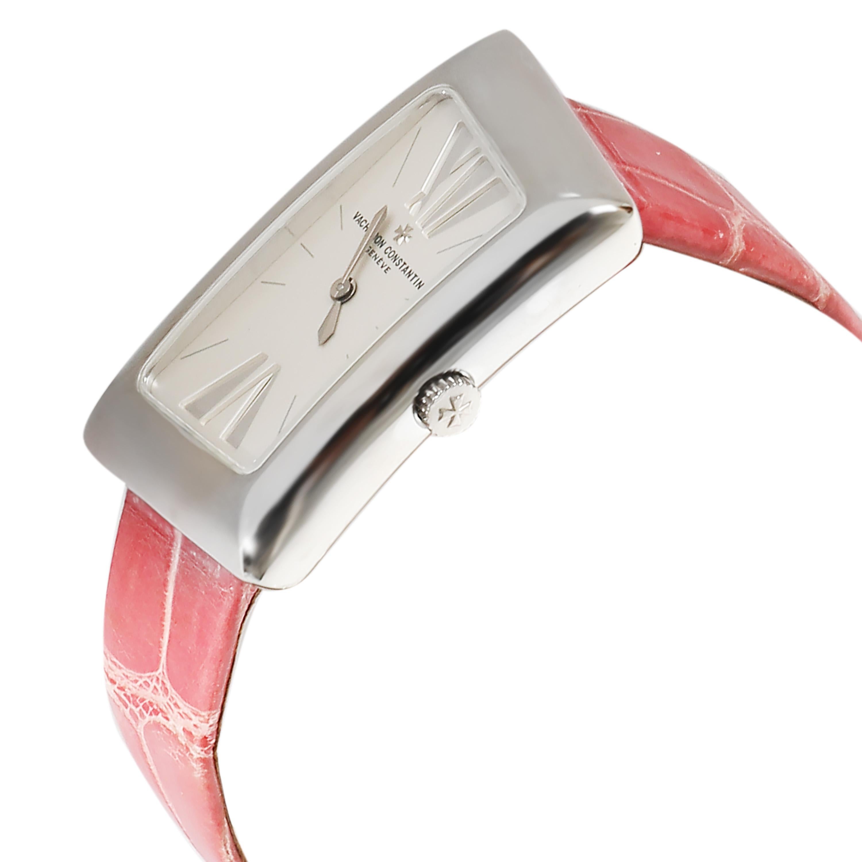 Vacheron Constantin 1972 Cambree 25015/000G-9233 Women's Watch in 18k White Gold In Excellent Condition For Sale In New York, NY