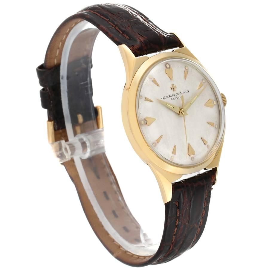Vacheron Constantin: 18 Karat Gelbgold Silber Zifferblatt Vintage Herrenuhr im Zustand „Gut“ im Angebot in Atlanta, GA