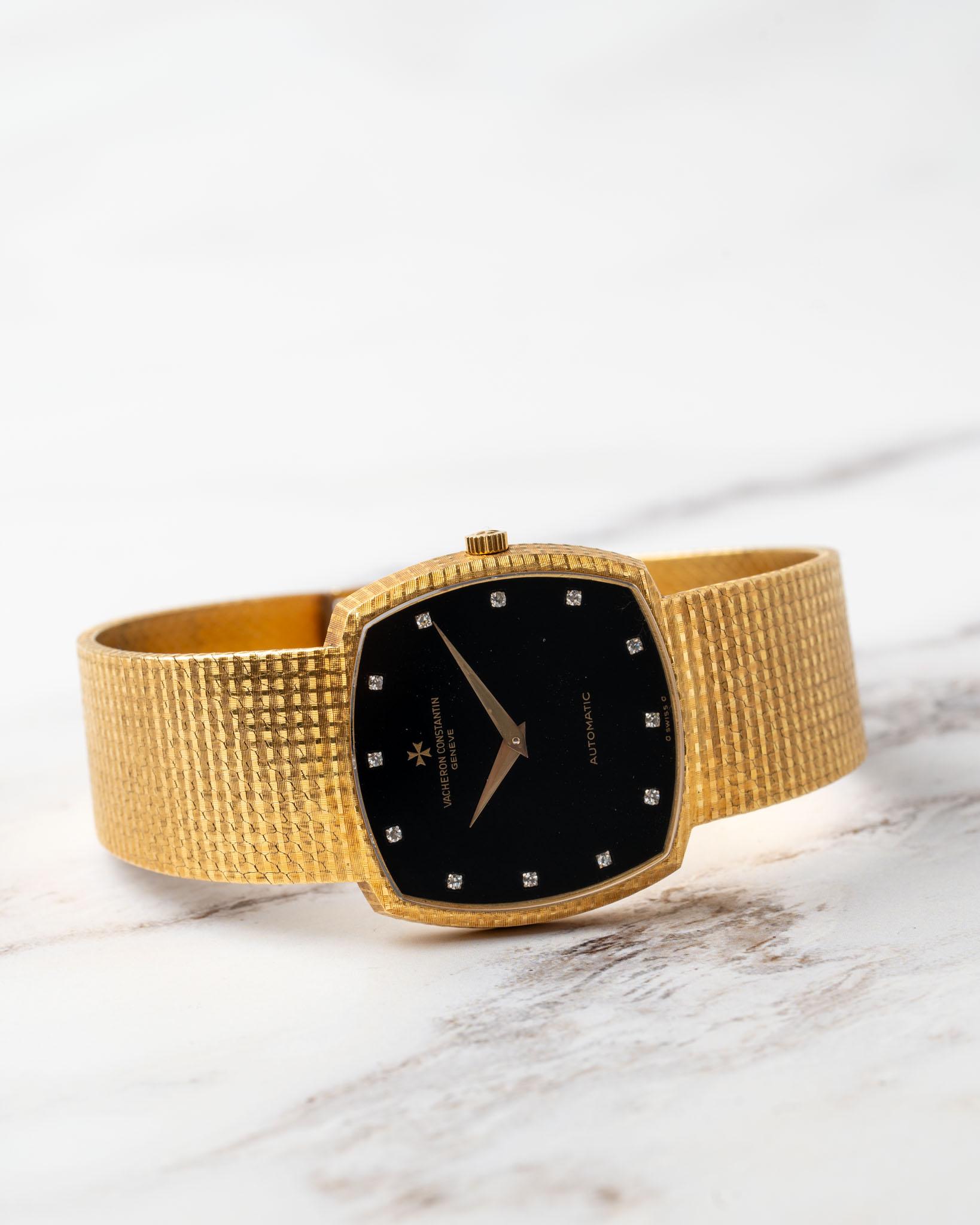 Vacheron Constantin 45005/218 Onyx Diamant-Zifferblatt Automatik 18k YG Vollständiger Satz im Angebot 1