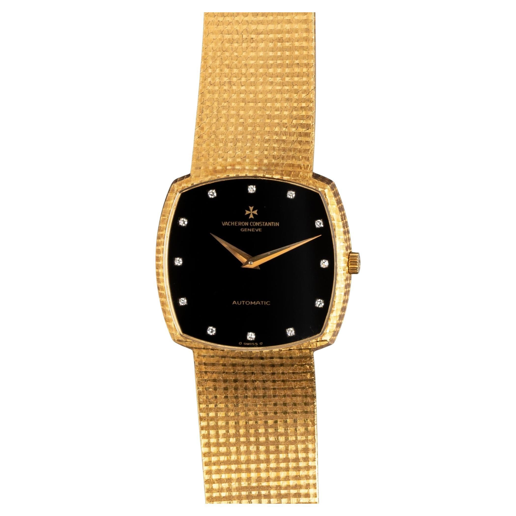 Vacheron Constantin 45005/218 Onyx Diamant-Zifferblatt Automatik 18k YG Vollständiger Satz im Angebot