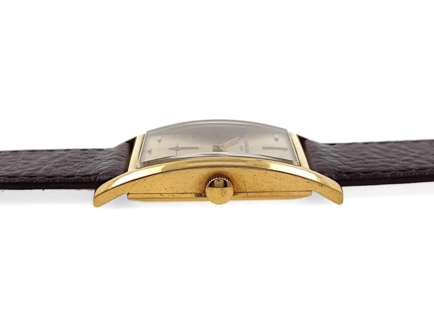 Men's Vacheron Constantin 6957 Cintrée Rectangular Art Deco Curvex Breguet Spring  For Sale
