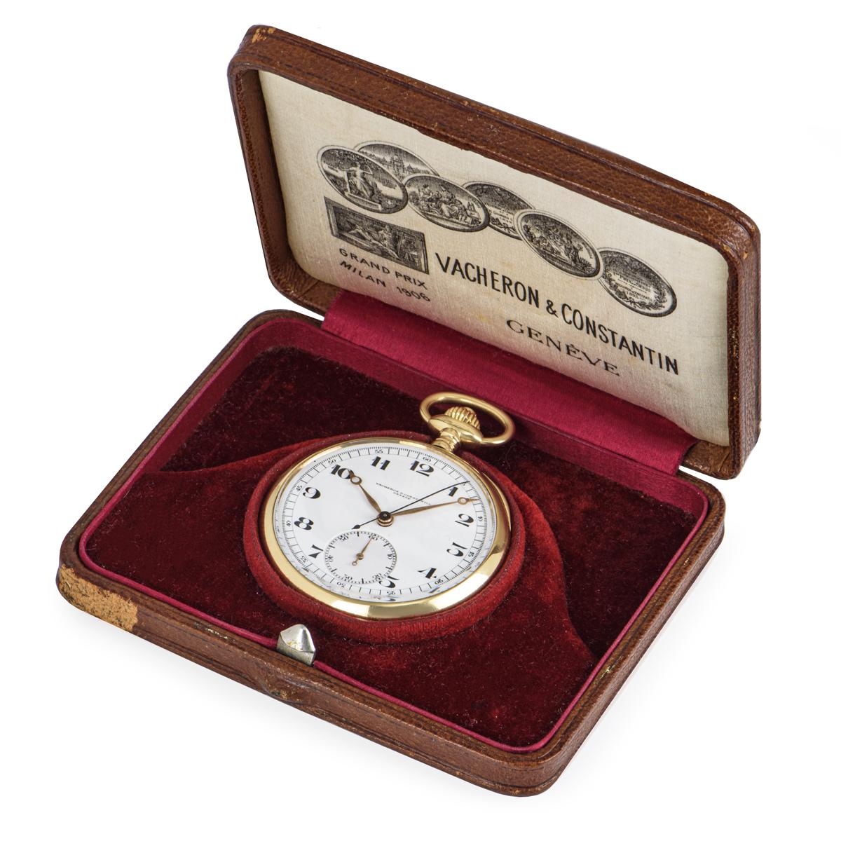 Vacheron & Constantin. A Gold Open Face Chronograph Pocket Watch C1924 In Good Condition For Sale In London, GB