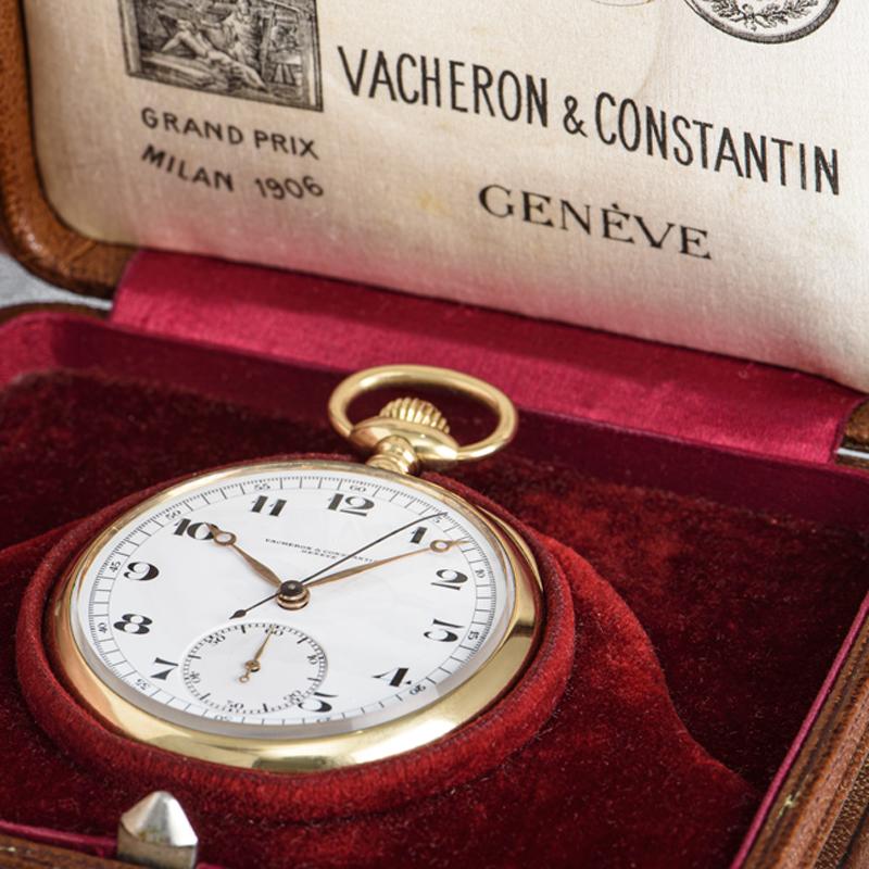 Men's Vacheron & Constantin. A Gold Open Face Chronograph Pocket Watch C1924 For Sale