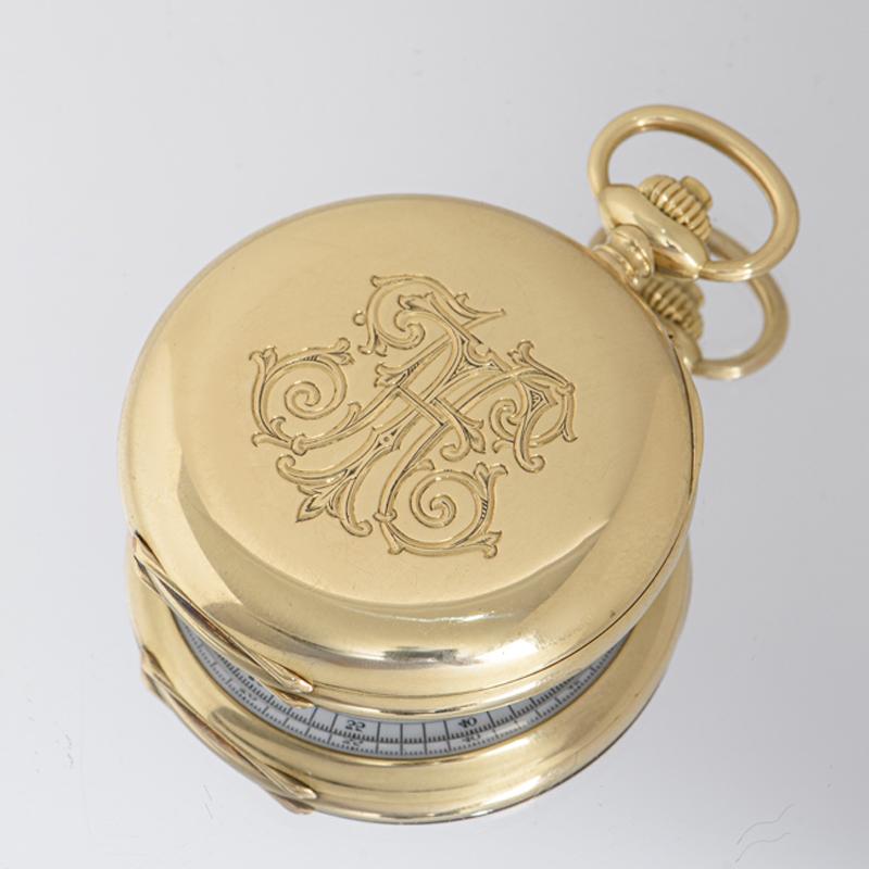 Vacheron & Constantin. A Gold Open Face Chronograph Pocket Watch C1924 For Sale 1