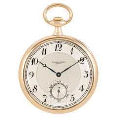 Vacheron & Constantin. Gold Slim Open Face Taschenuhr mit offenem Zifferblatt C1920