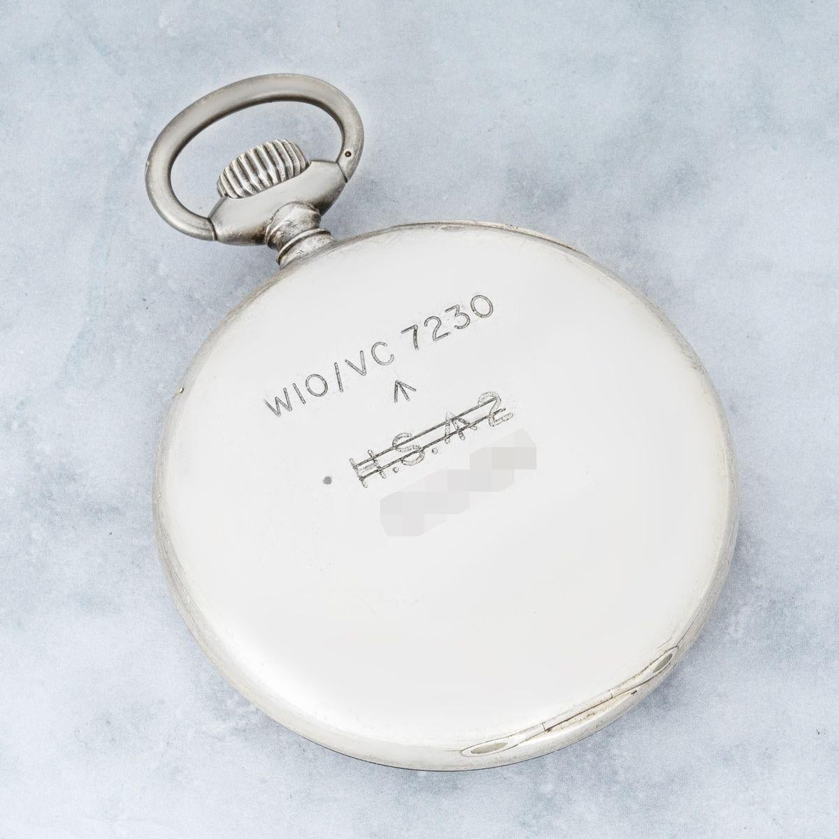 Vacheron & Constantin. A Rare Military Silver Deck Pocket Watch C1940s For Sale 3