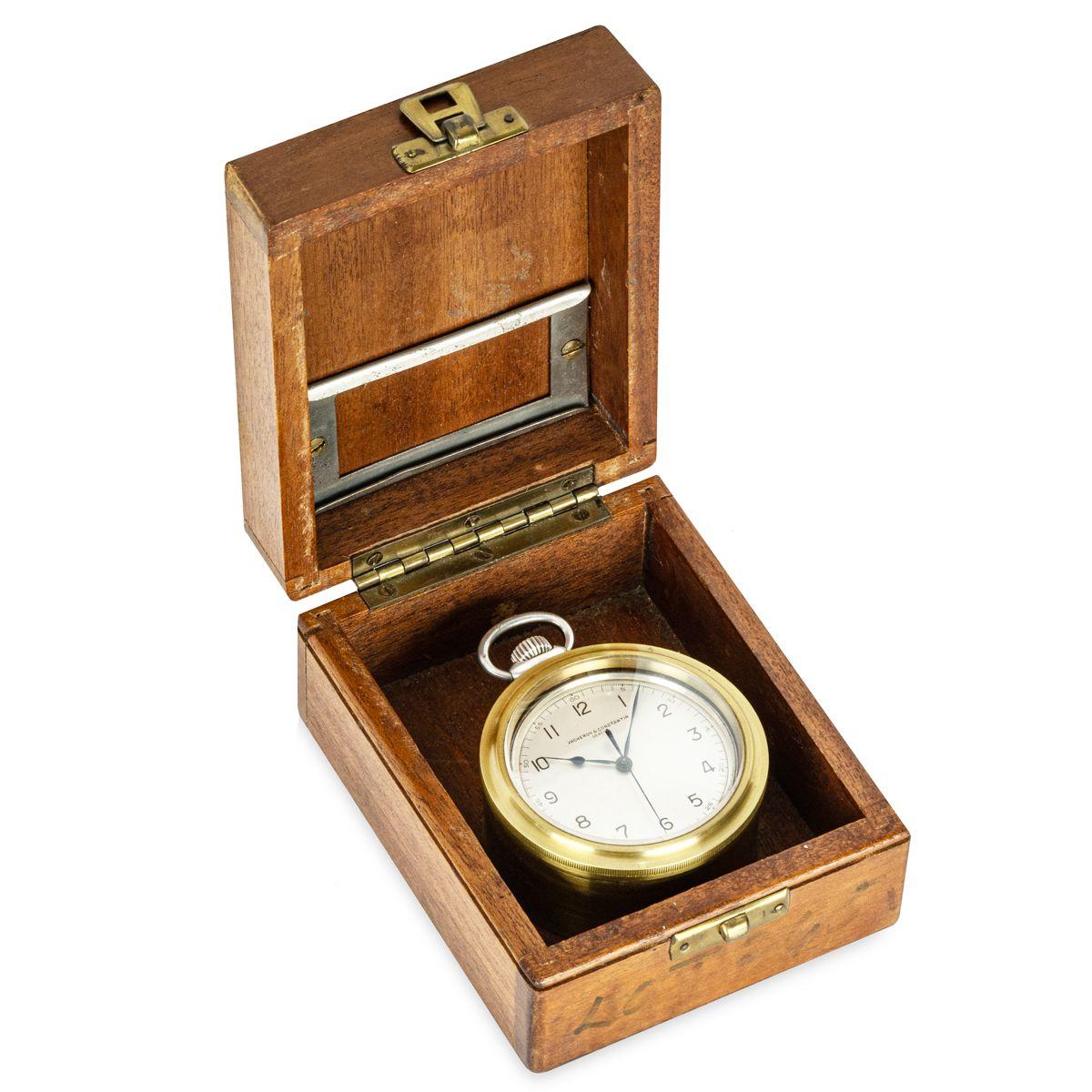 Vacheron & Constantin. A Rare Military Silver Deck Pocket Watch C1940s For Sale 5