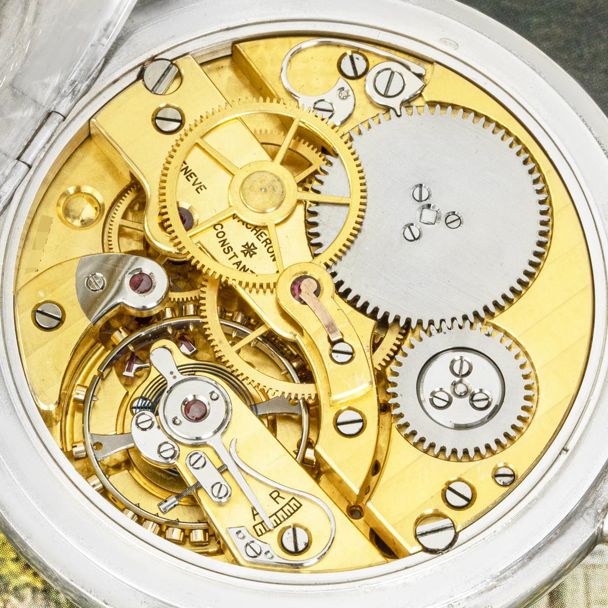 Vacheron & Constantin. A Silver Deck Watch Retailed by Asprey C1940 For Sale 2
