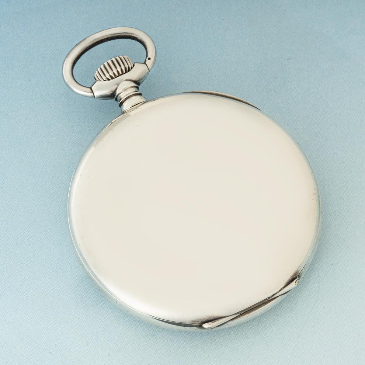 Vacheron & Constantin. A Silver Deck Watch Retailed by Asprey C1940 For Sale 3