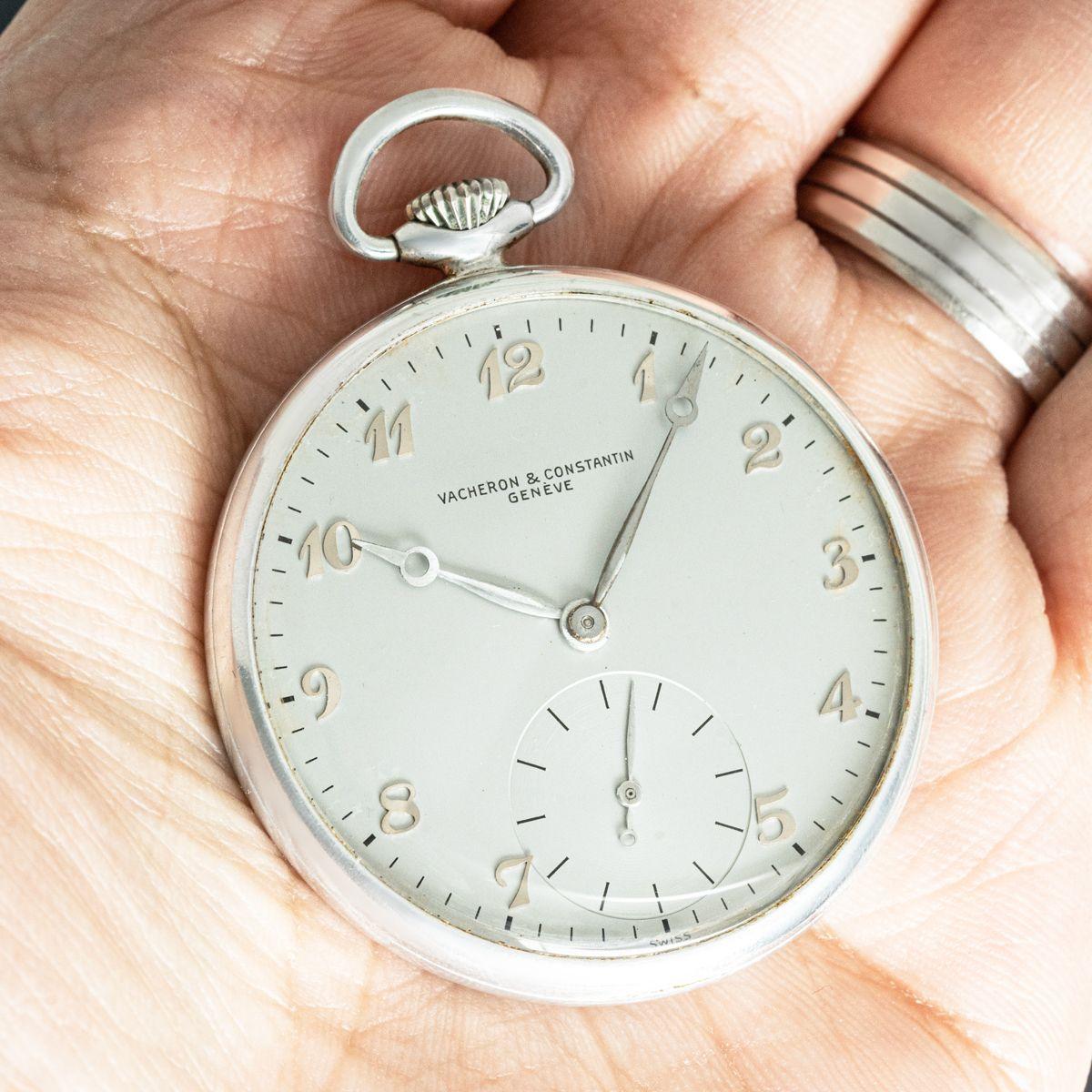 Vacheron & Constantin. A Very Rare Aluminium Presentation Pocket Watch C1953 For Sale 6