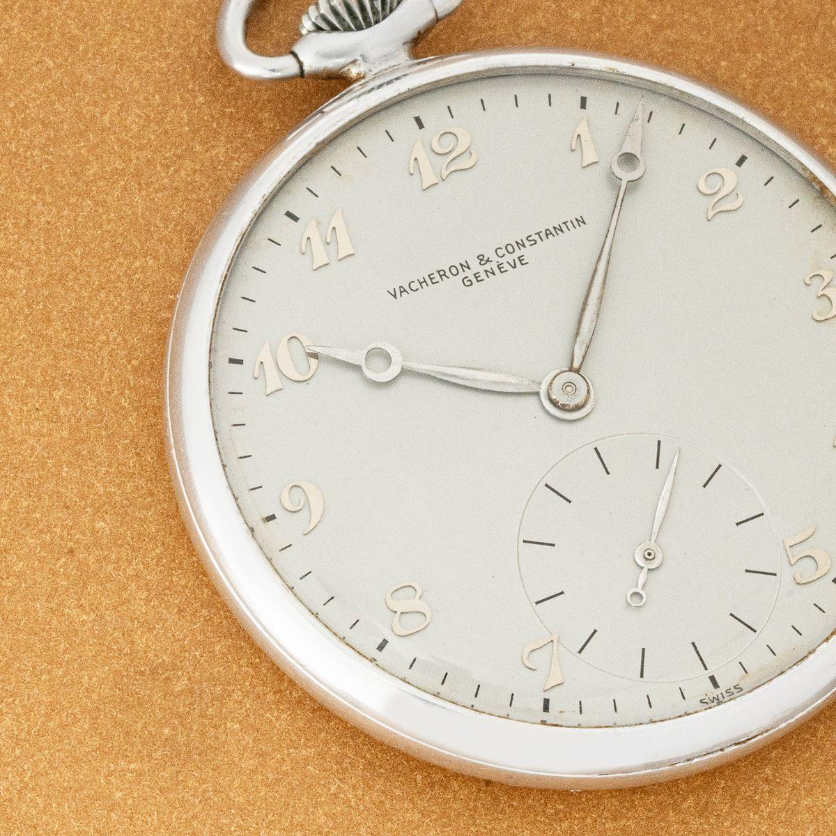 Vacheron & Constantin. A Very Rare Aluminium Presentation Pocket Watch C1953 For Sale 7