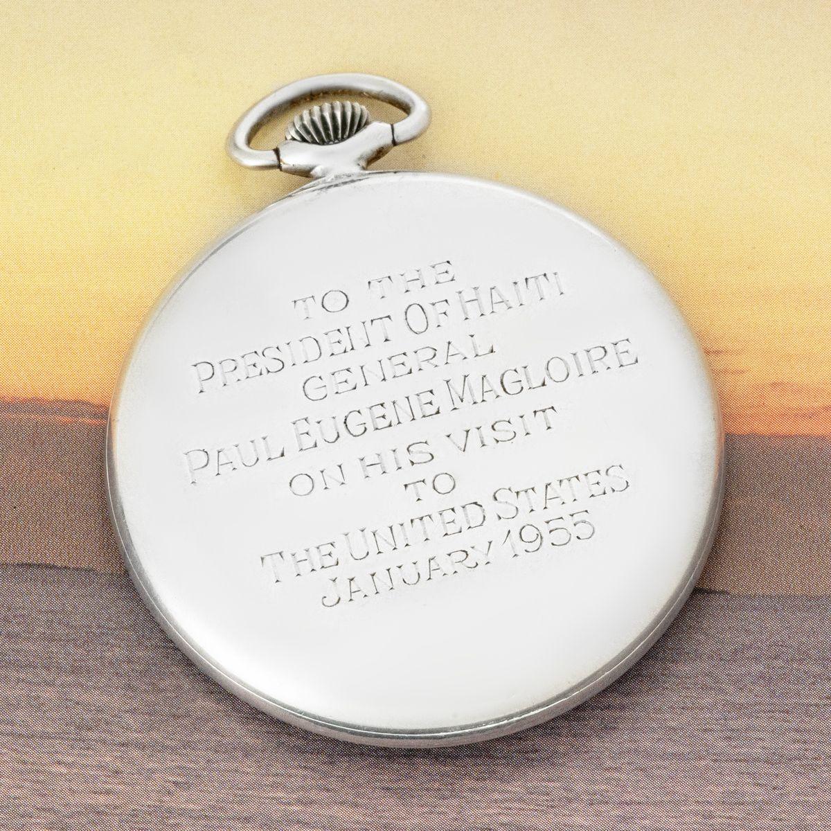 Vacheron & Constantin. A Very Rare Aluminium Presentation Pocket Watch C1953 For Sale 3
