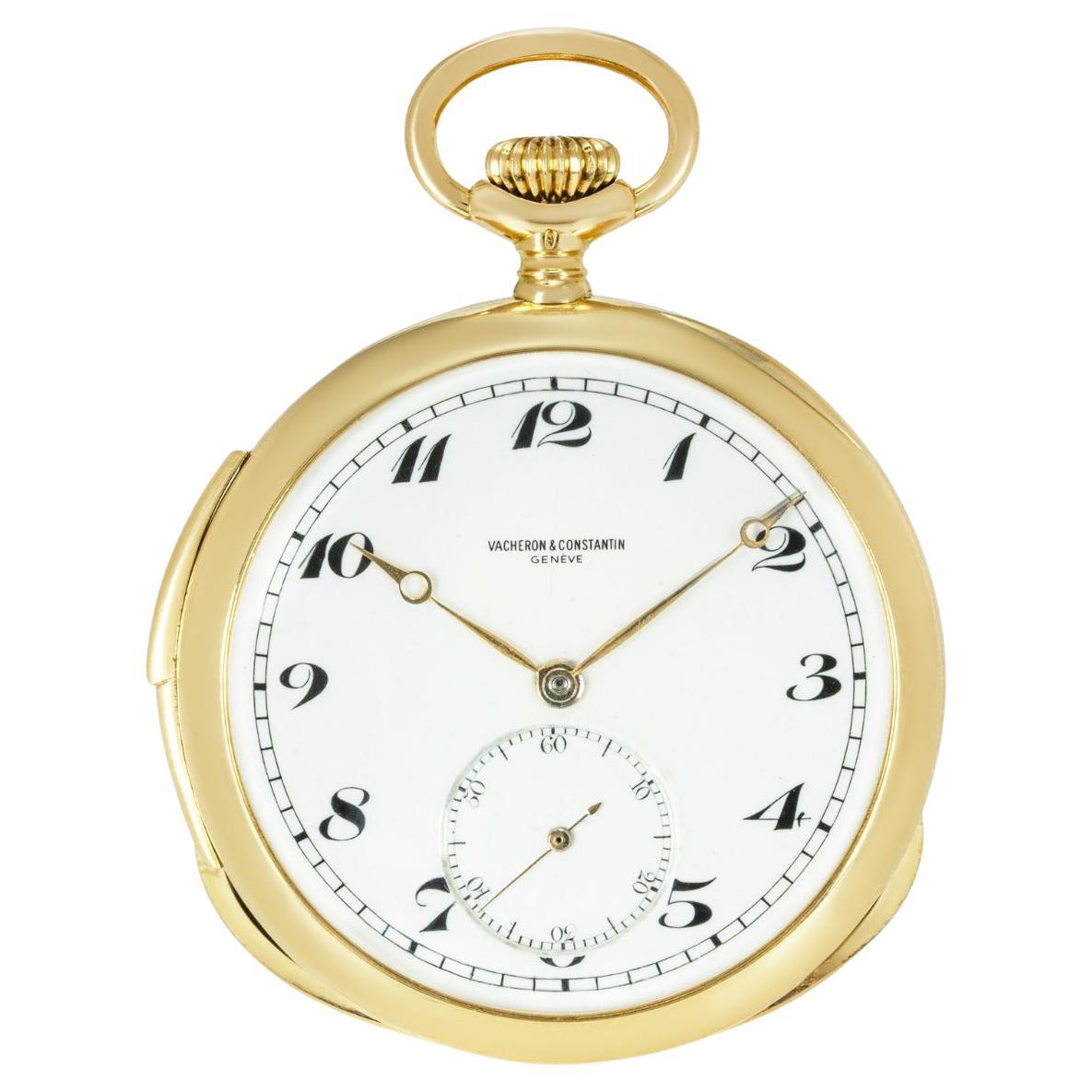 Vacheron & Constantin. A Yellow Gold Minute Repeater Pocket watch C1920 For Sale