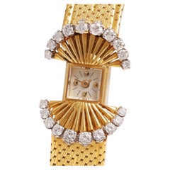 Vacheron Constantin Backwinder Diamond Cocktail Watch in 18K Yellow Gold