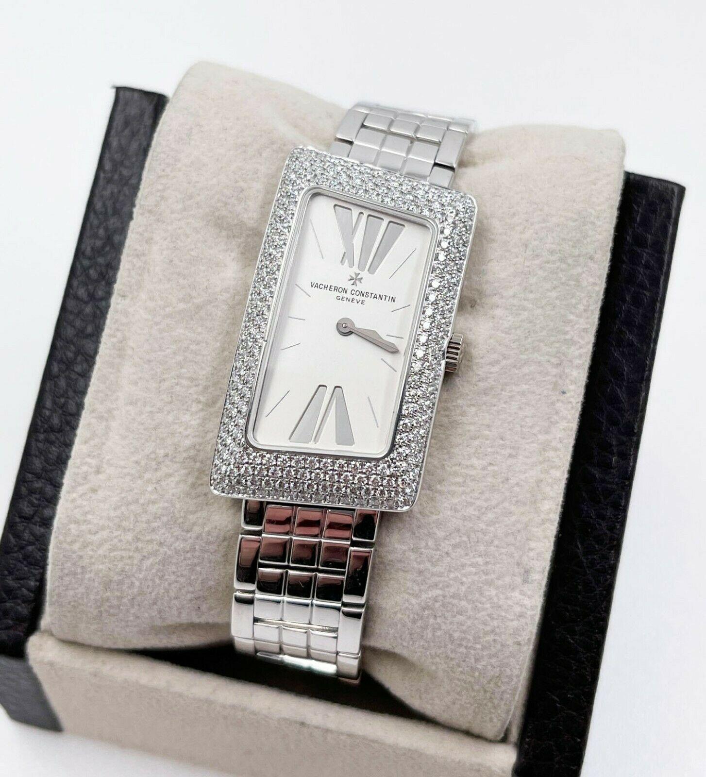 Style Number: 25515/u01g-9233

 

Model: Cambree

 

Case Material: 18K White Gold

 

Band: 18K White Gold

 

Bezel:  Original Diamond Bezel

 

Dial: Silver

 

Face: Sapphire Crystal 

 

Case Size: 37mm x 21mm 

 

Includes: 

-Elegant Watch
