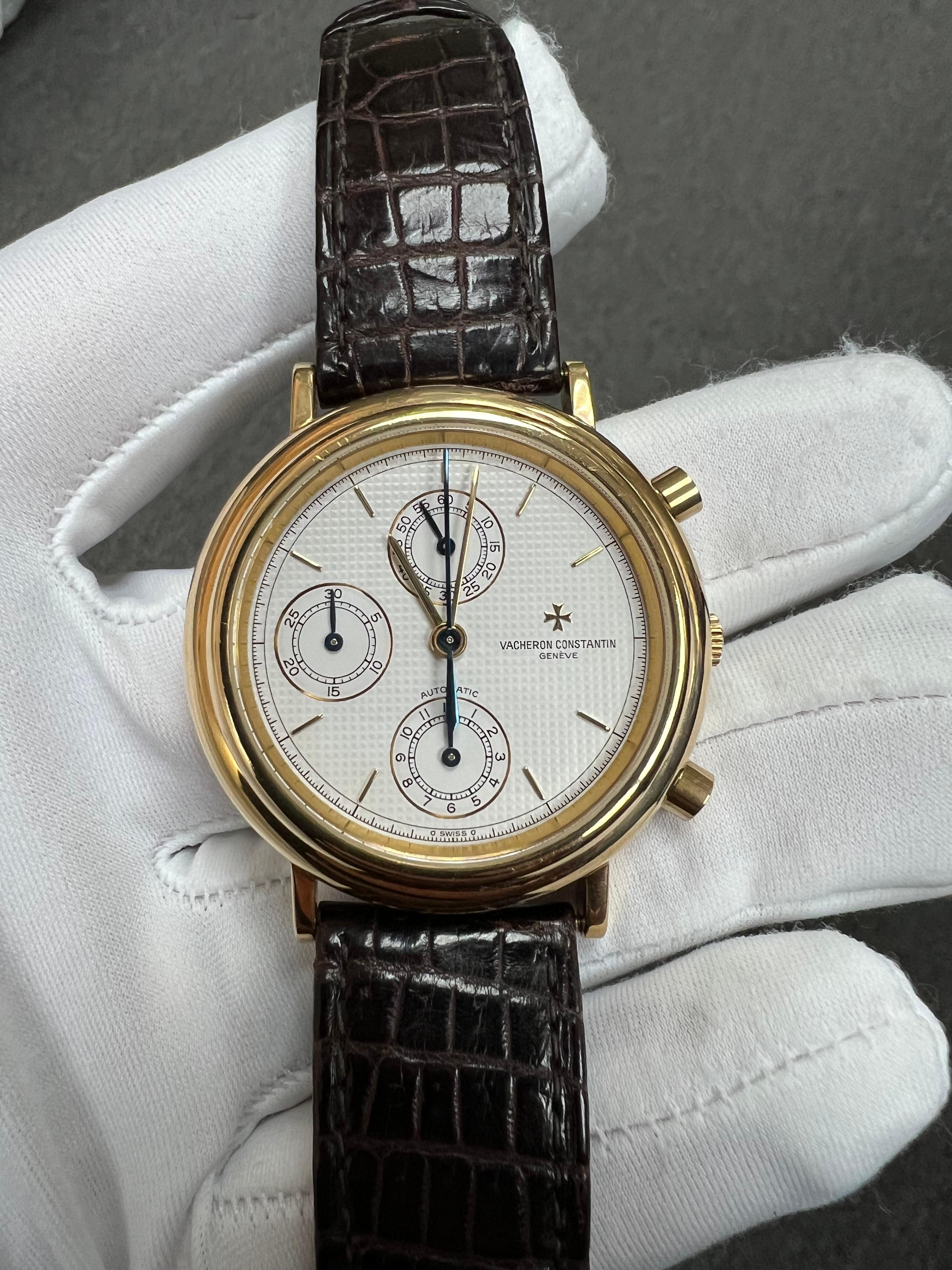 Vacheron Constantin Chrono Automatic Yellow Gold Wristwatch  For Sale 3